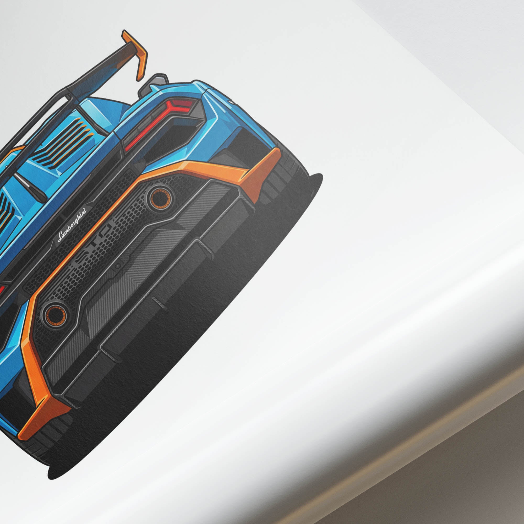 2021 Lamborghini Hurac N Sto Blu Laufey – Car Print