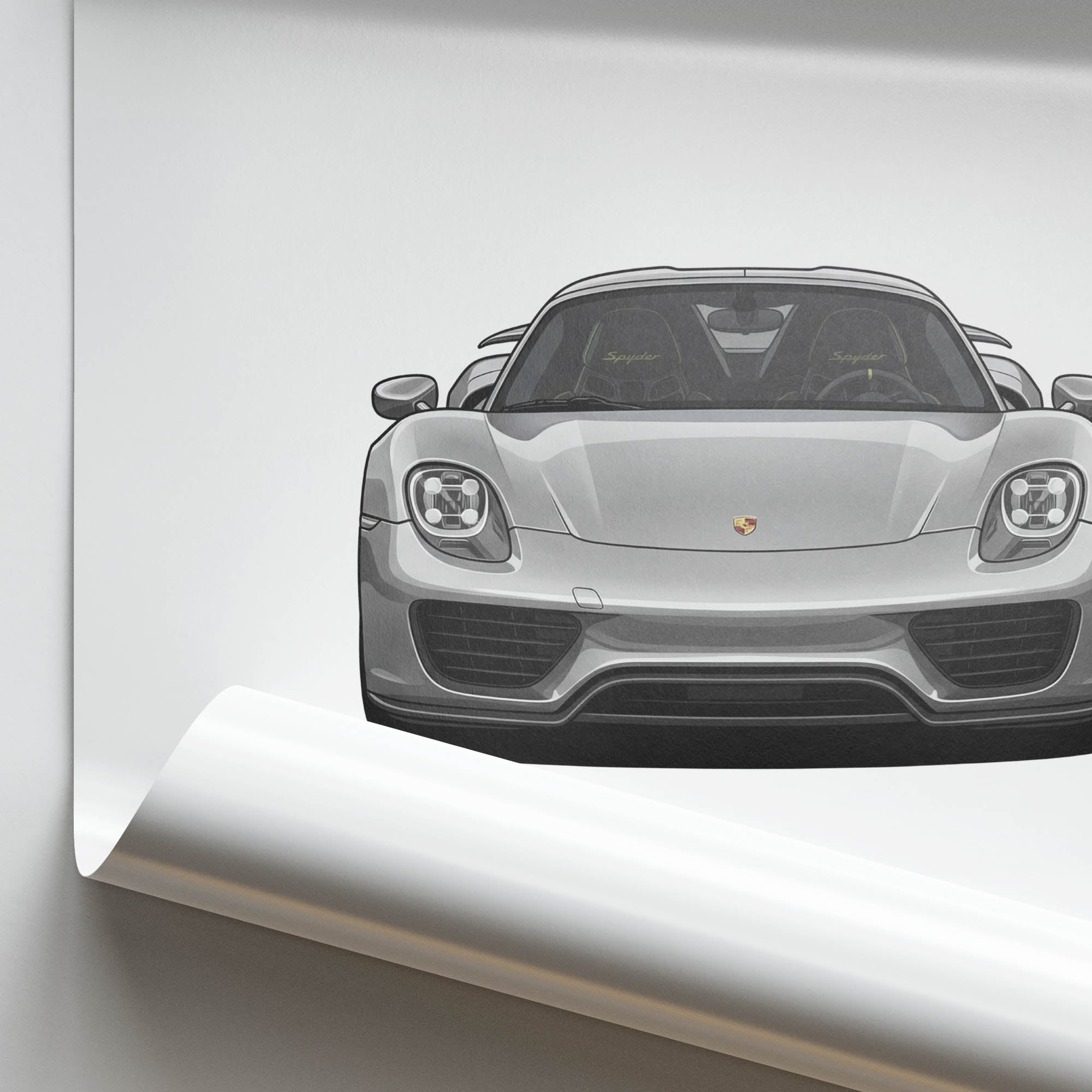 2013 Porsche 918 Spyder Liquid – Car Print (Front)