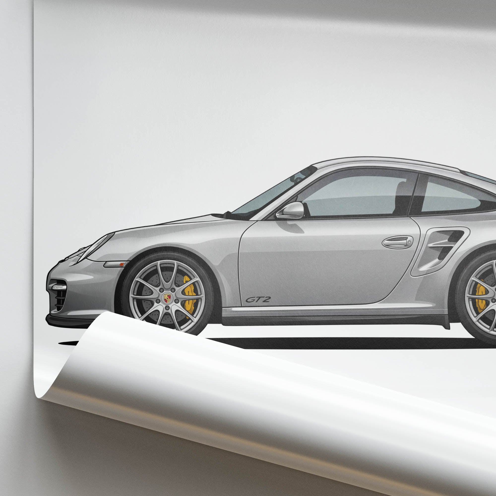 2008 Porsche 911 GT2 – Car Print (Side)