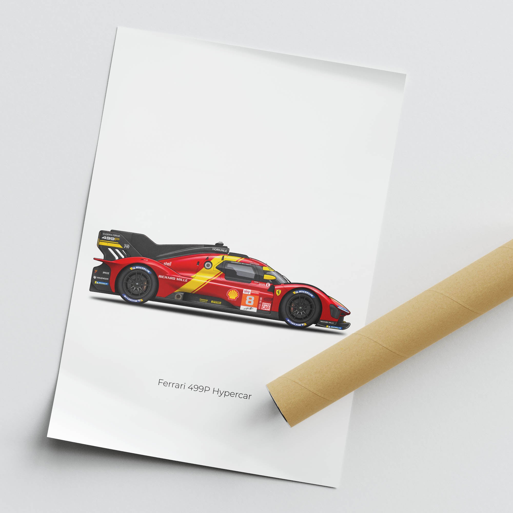 2025 Ferrari 499P Hypercar Scuderia Ferrari – Car Print