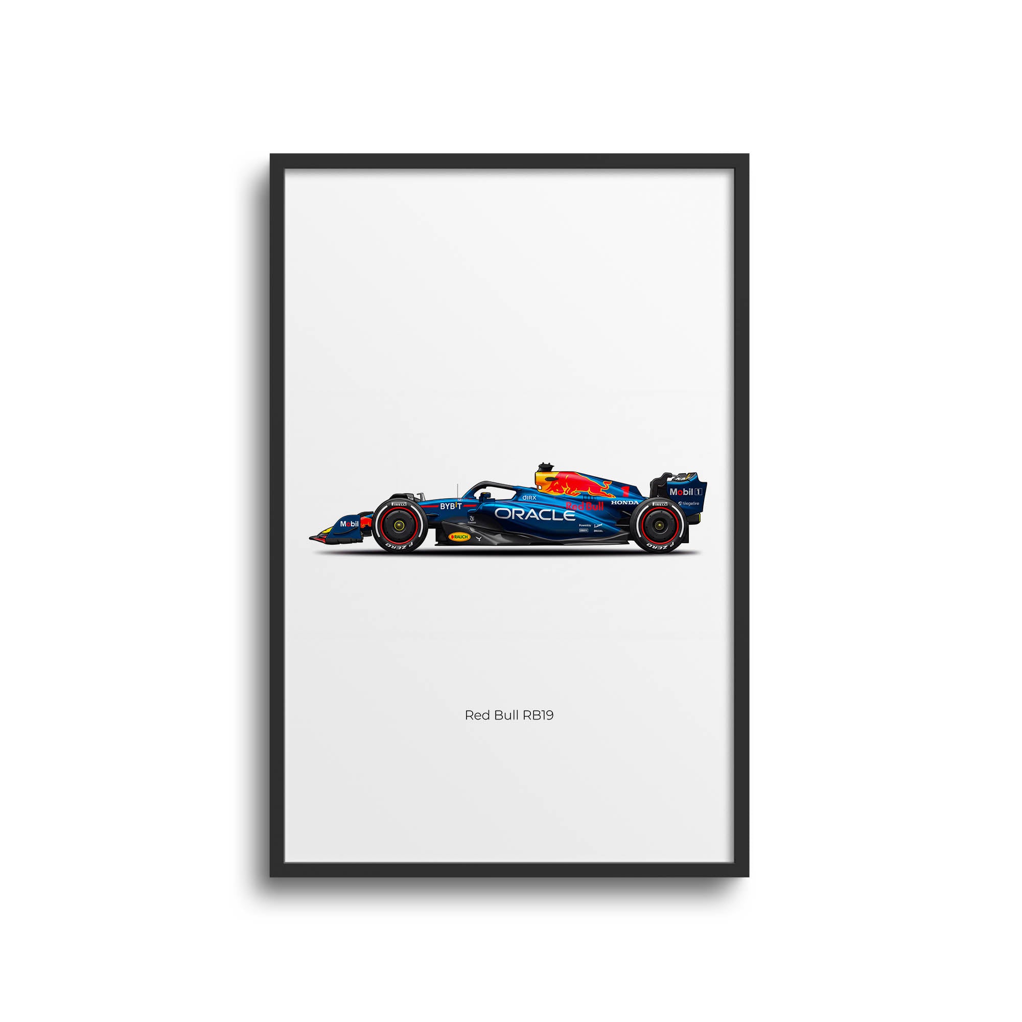 2023 Red Bull RB19 Max Verstappen Oracle Blue – Car Print