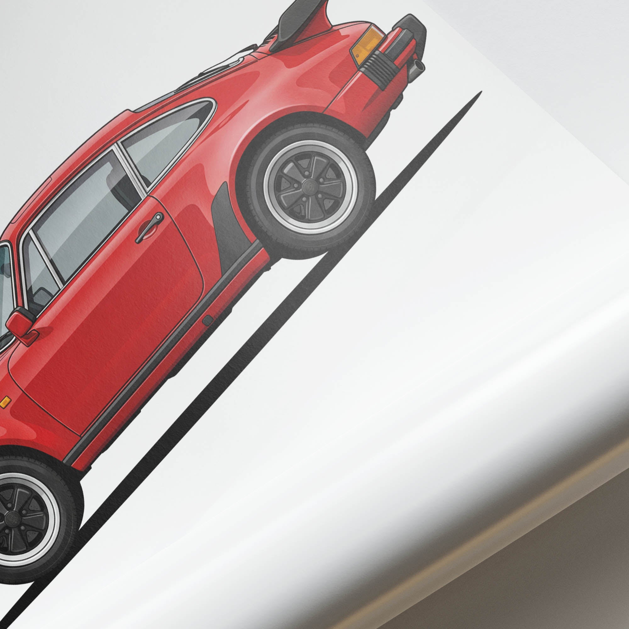 1976 Porsche 911 Turbo 930 Guards – Car Print (Side)