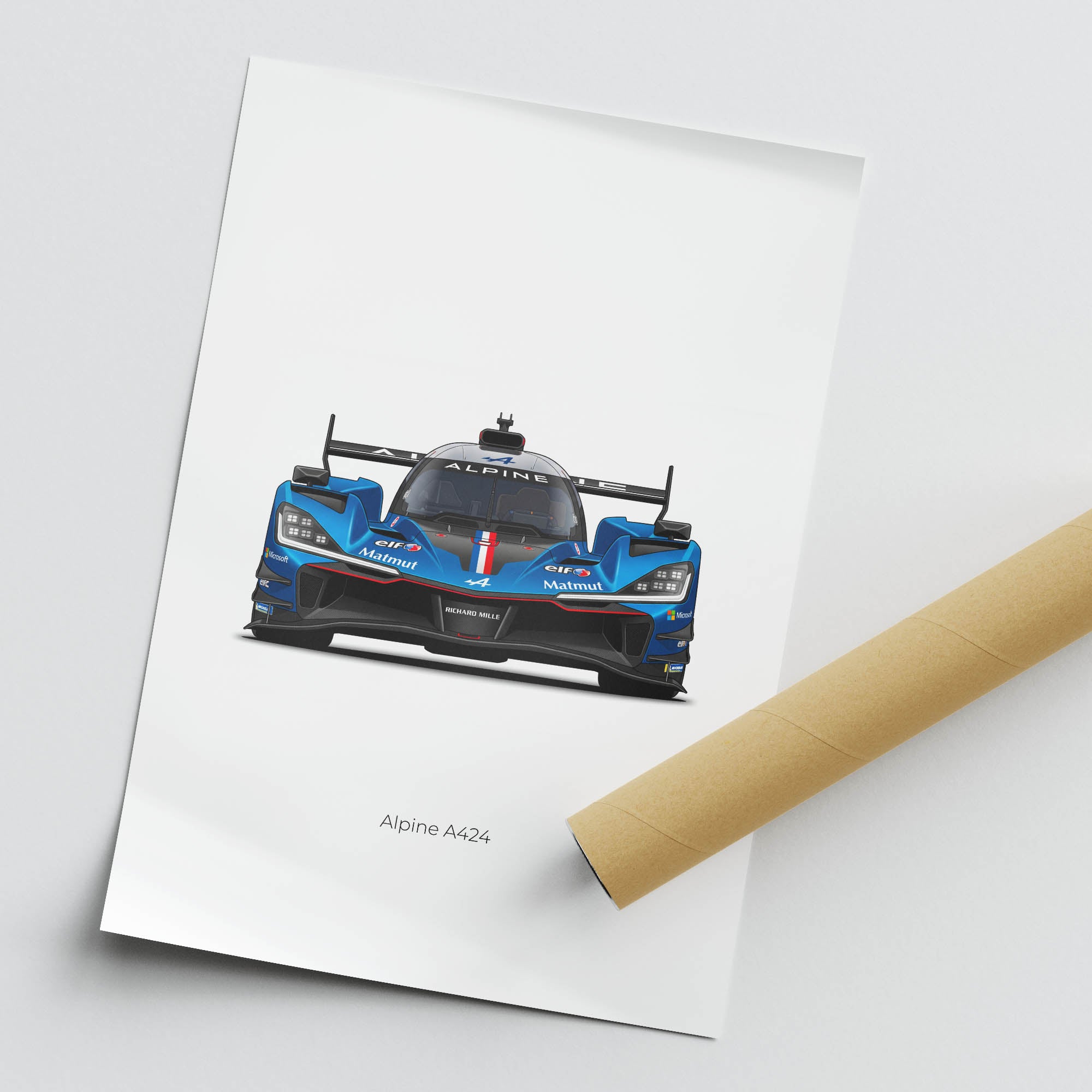 Alpine A424 Poster – 2025 Alpine Endurance Team Blue Livery Racing Art Print