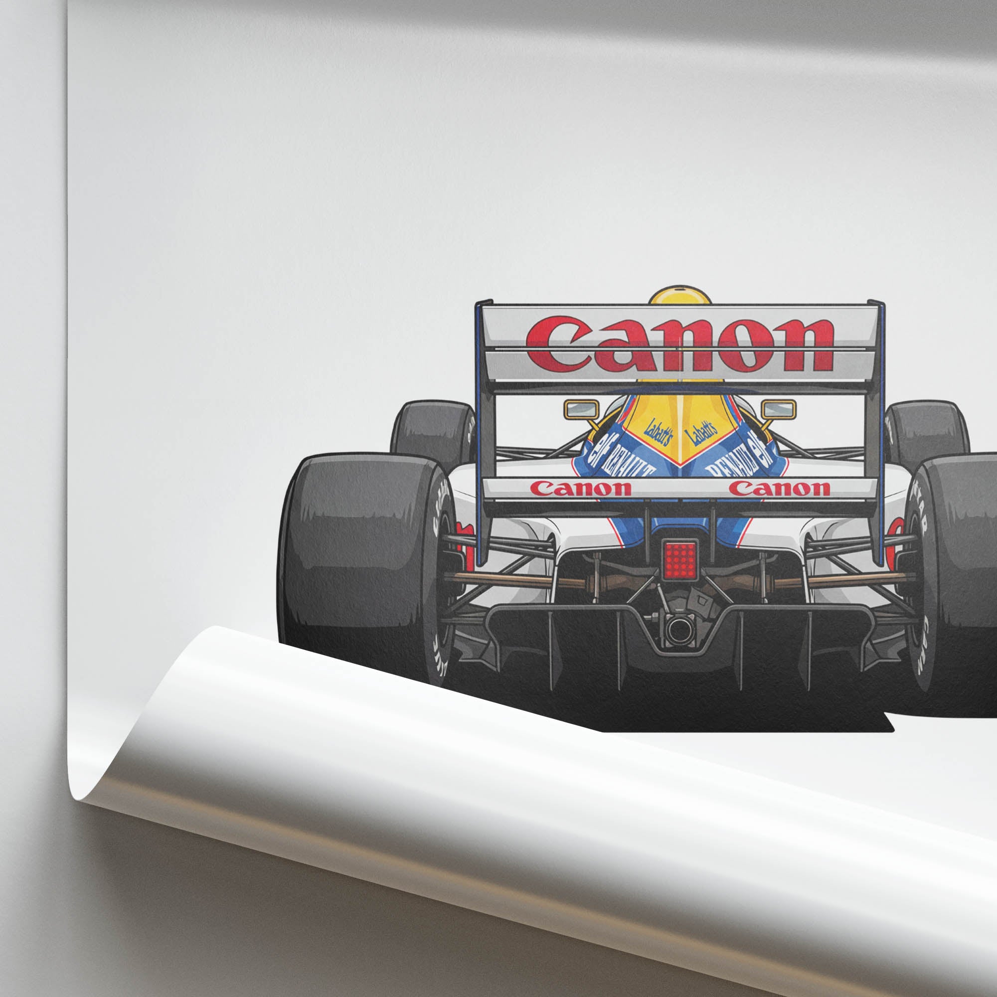 1992 Williams FW14B Nigel Mansell – Car Print (Back)