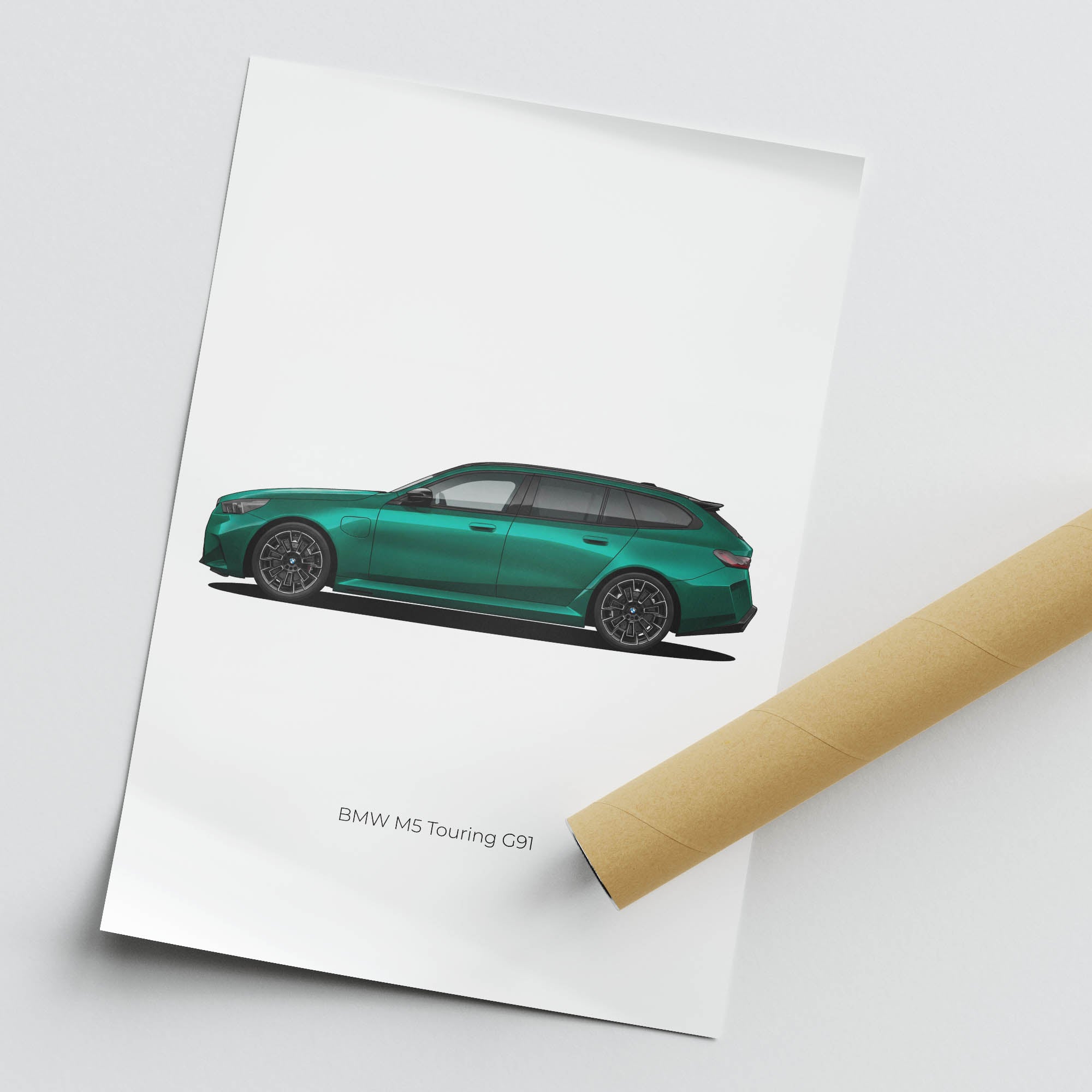 2025 BMW M5 Touring G91 Isle Of Man – Car Print (Side)