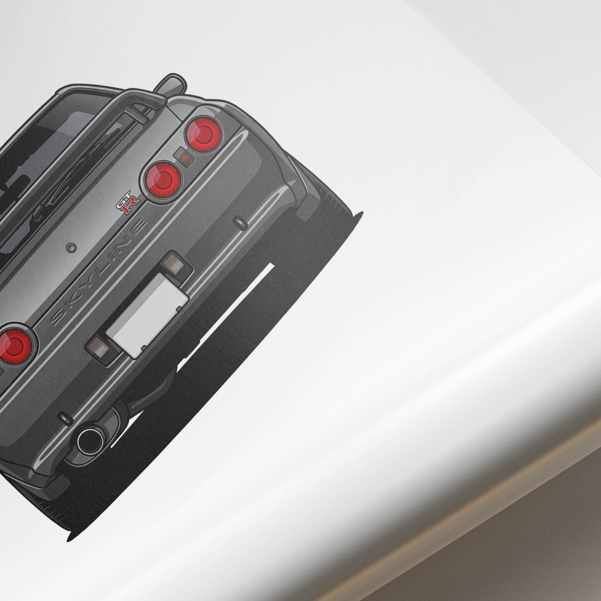 1989 Nissan Skyline GT R R32 Gun – Car Print (Back)