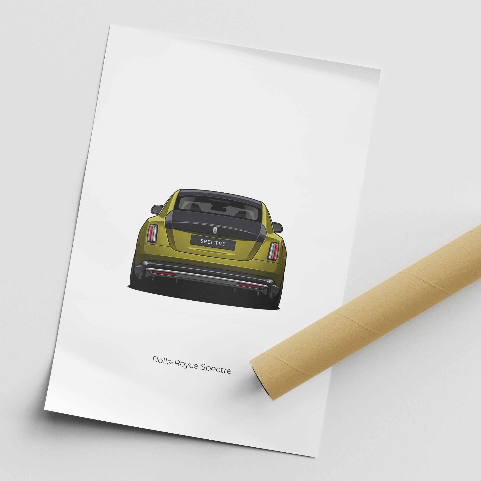 2024 Rolls Royce Spectre Chartreuse – Car Print