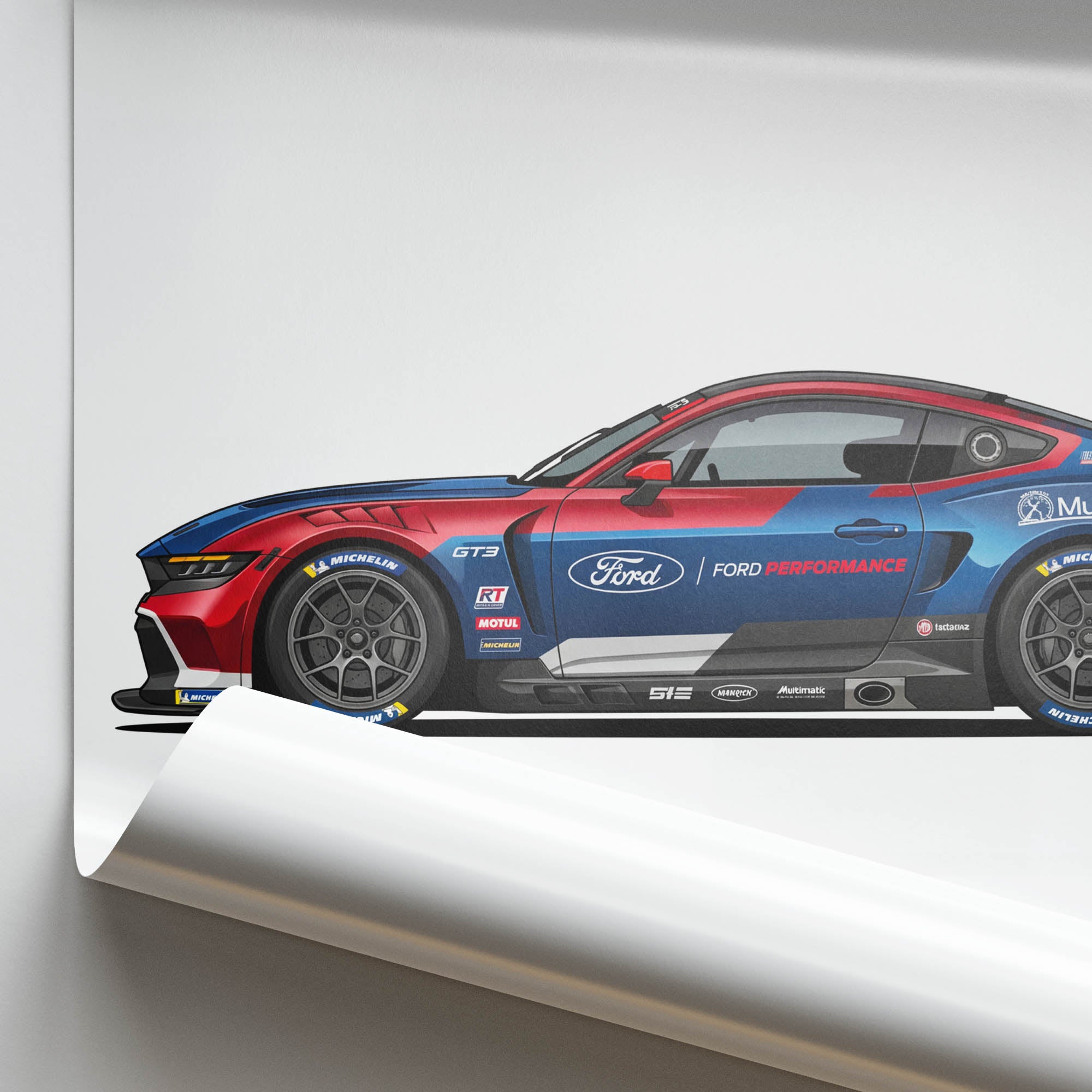 2024 Ford Mustang GT3 Ford Performance – Car Print