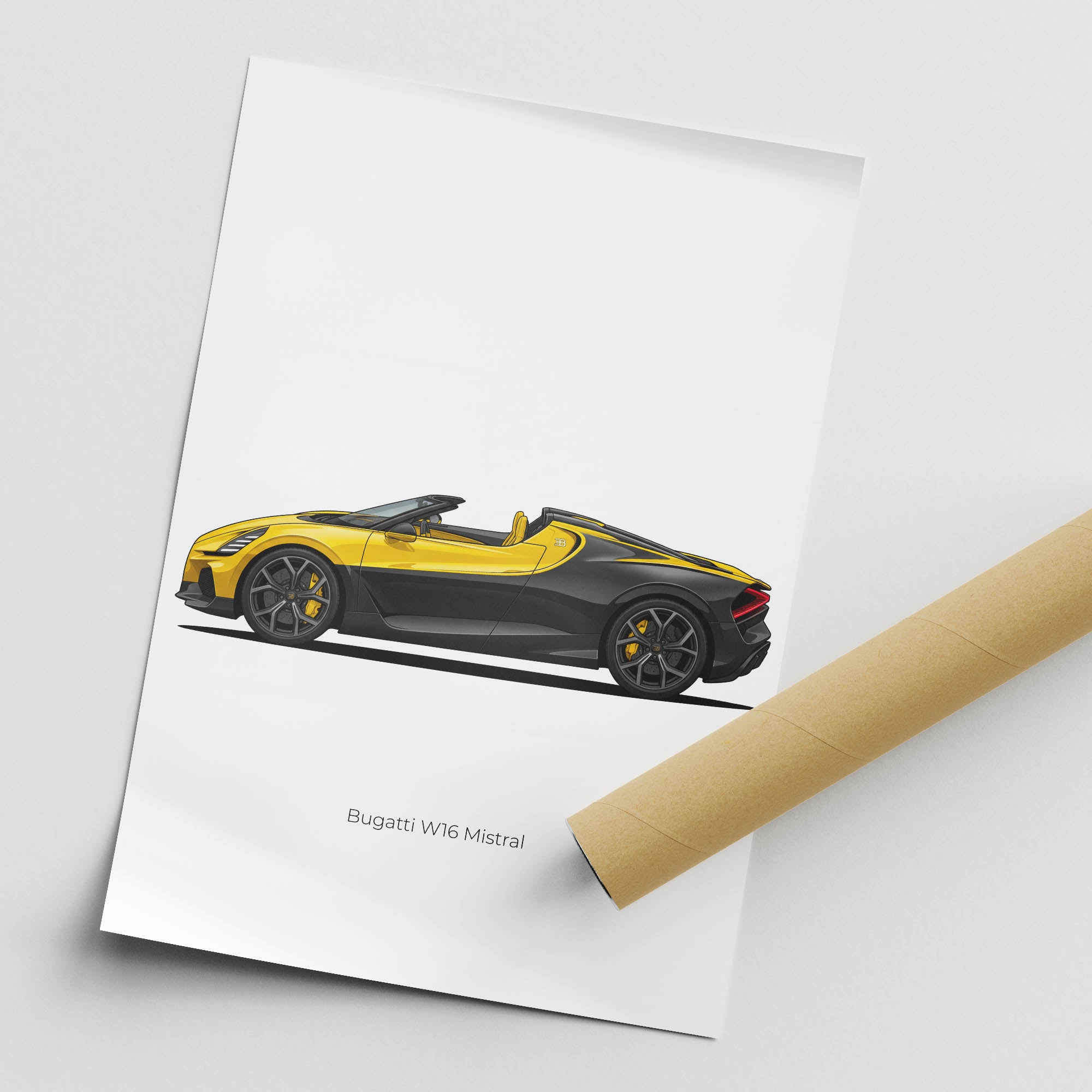 2024 Bugatti W16 Mistral – Car Print