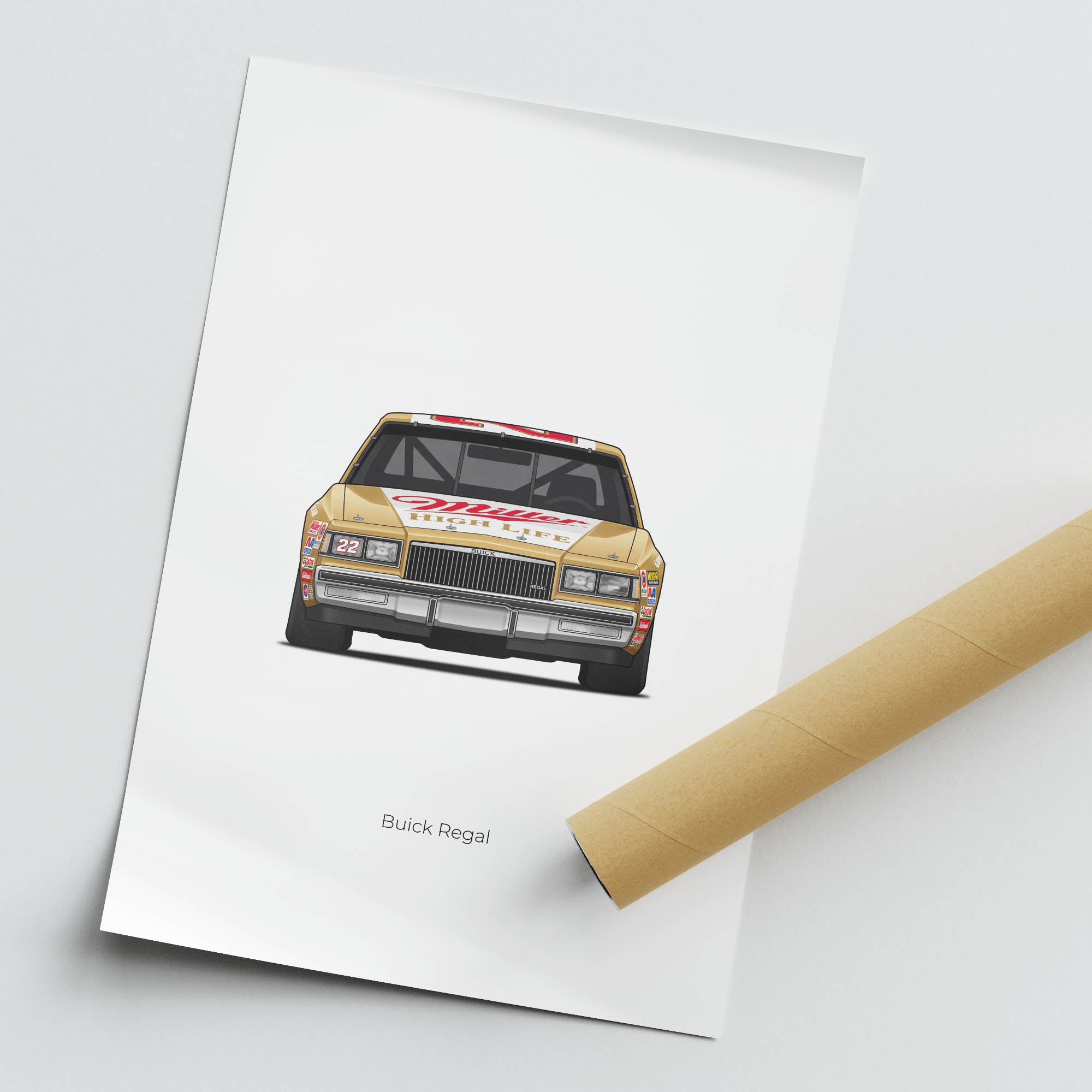 1983 Buick Regal Bobby Allison Miller – Car Print (Front)