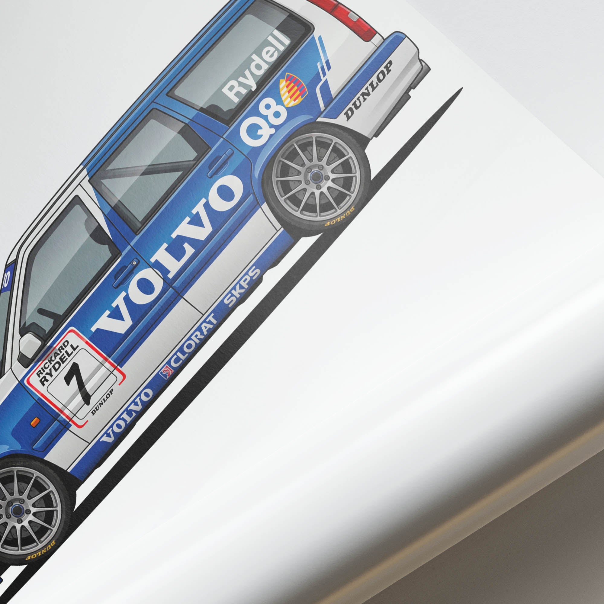 1994 Volvo 850 Estate Btcc Rickard Rydell – Car Print (Side)