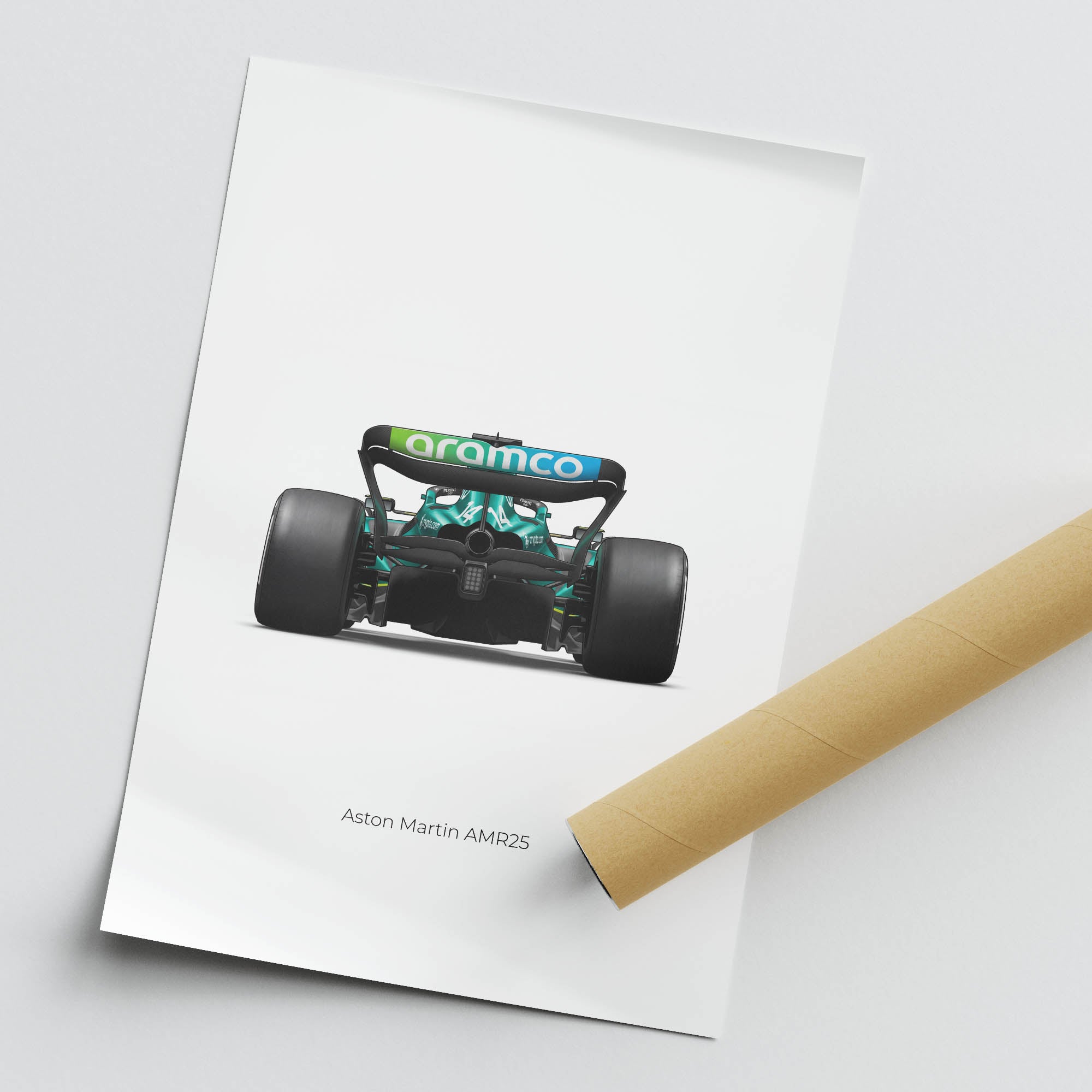Aston Martin Amr25 Poster - 2025 F1 Car Print With British Racing Green Livery