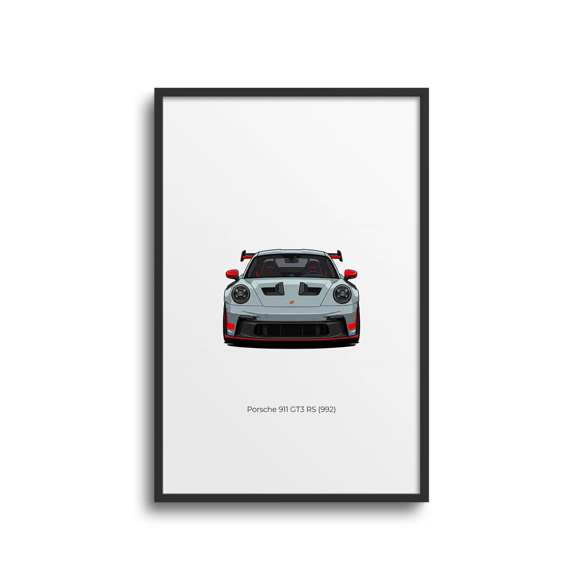 2023 Porsche 911 GT3 RS 992 Ice – Car Print (Front)