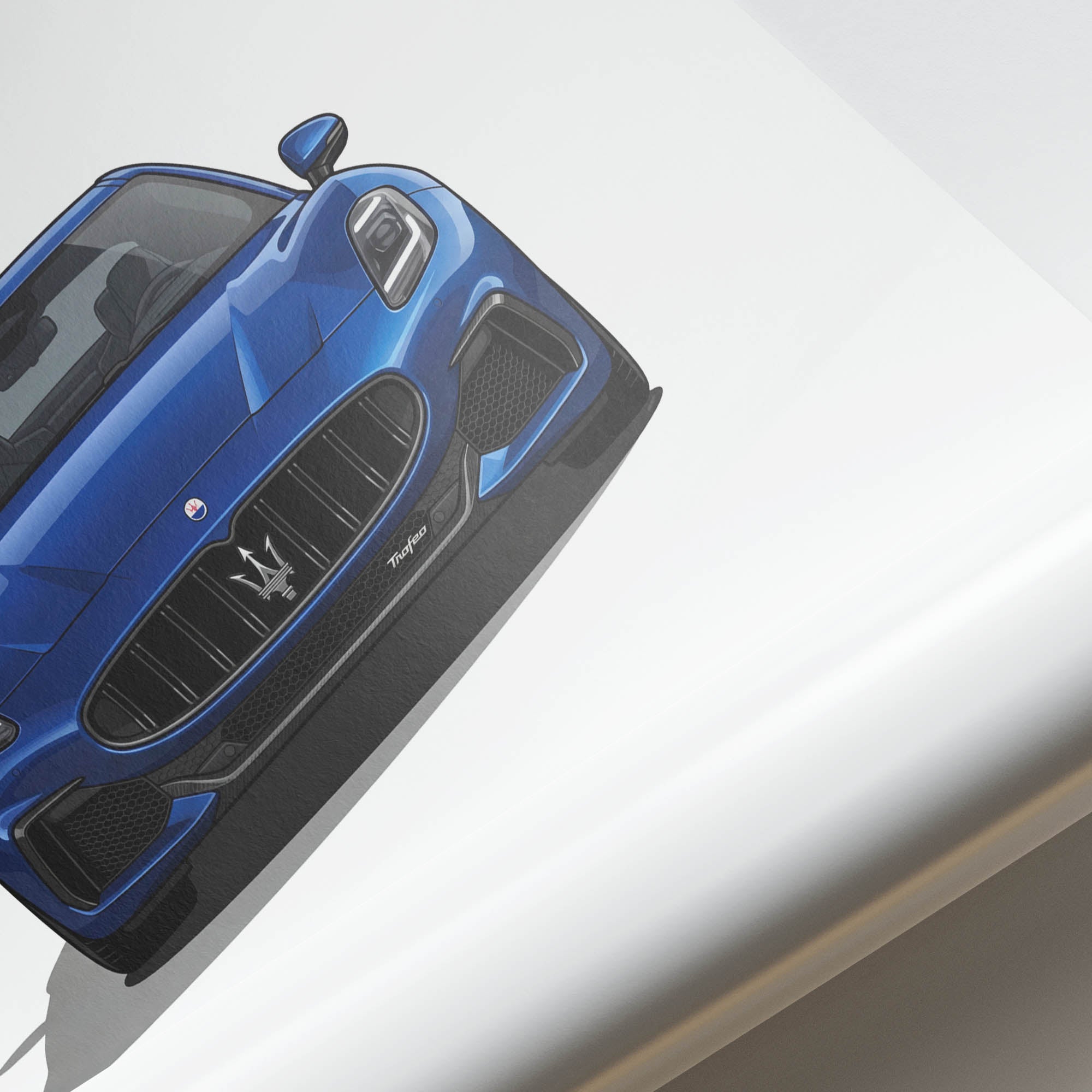 2024 Maserati Granturismo Trofeo Blu – Car Print (Front)