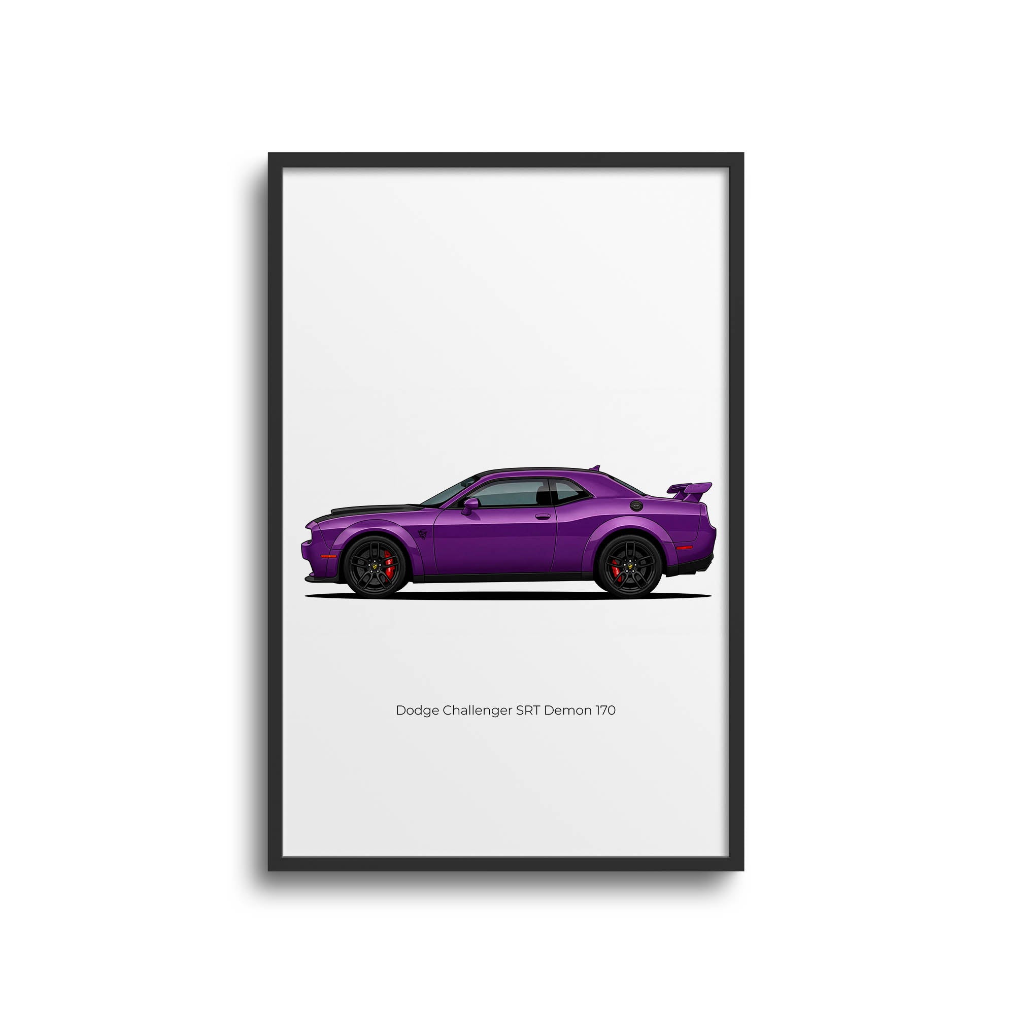 2023 Dodge Challenger SRT Demon 170 Plum – Car Print
