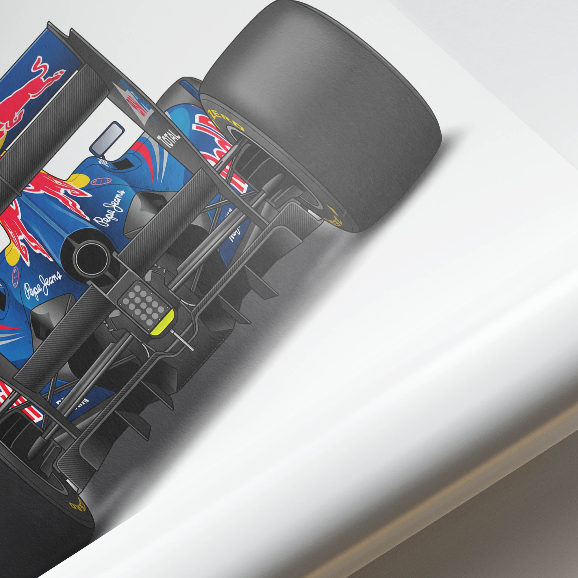2010 Red Bull RB6 Sebastian Vettel Blue Bull – Car Print