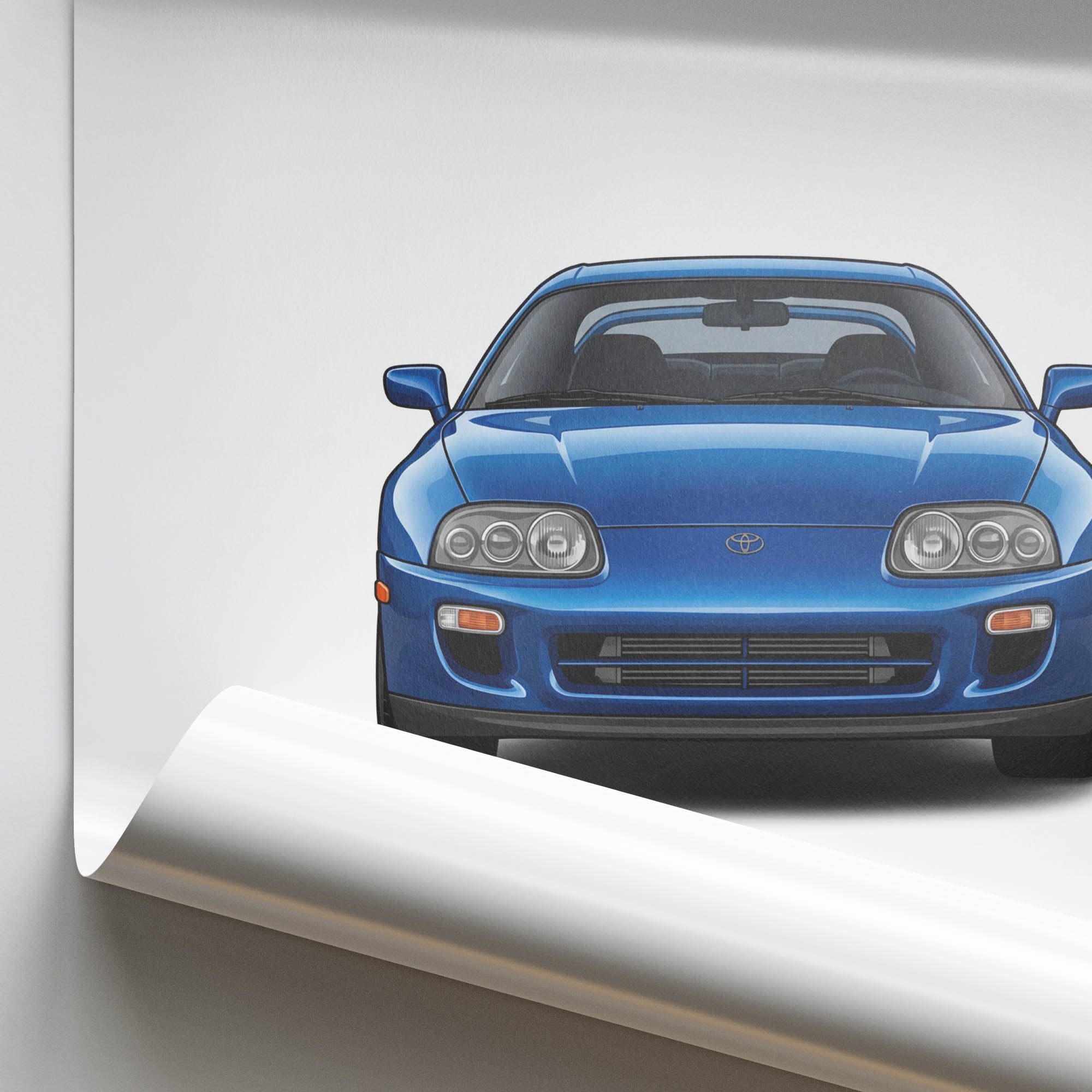 1993 Toyota Supra Turbo MK4 Baltic – Car Print (Front)