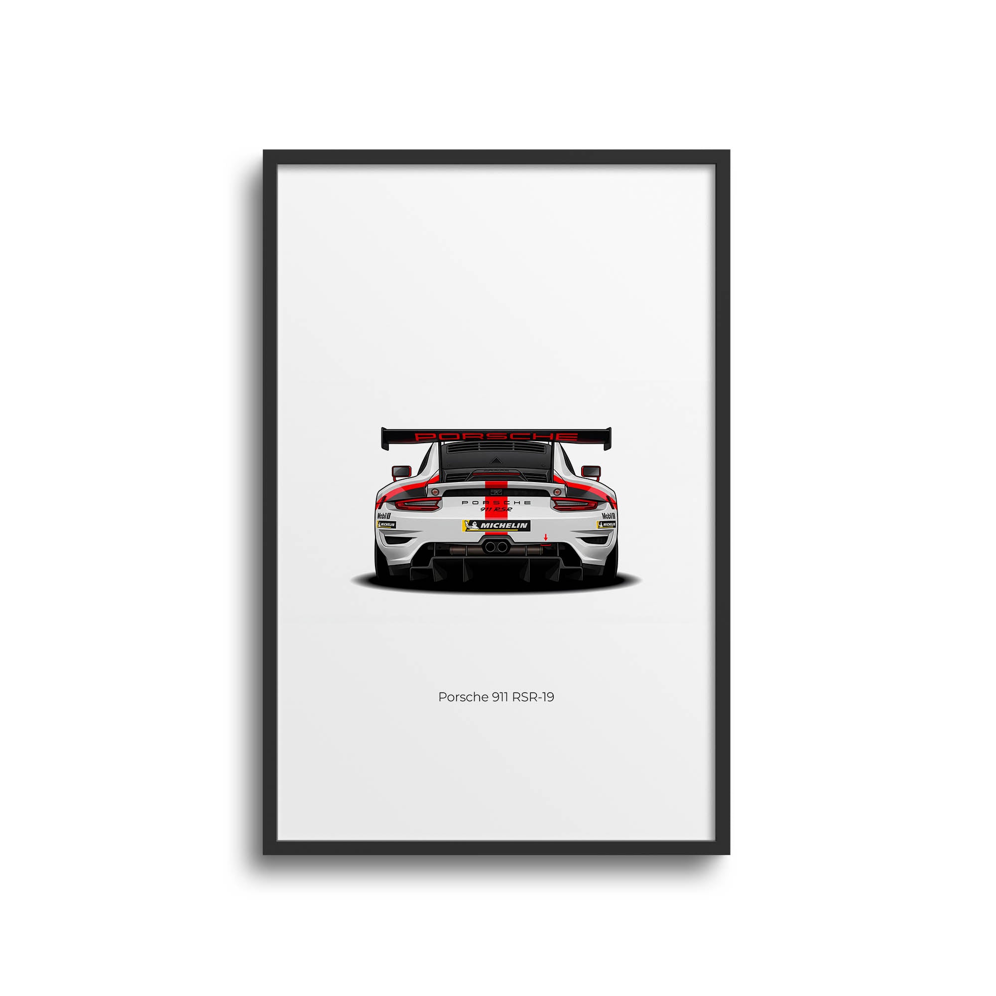 2019 Porsche 911 RSR 19 Porsche Factory – Car Print (Back)