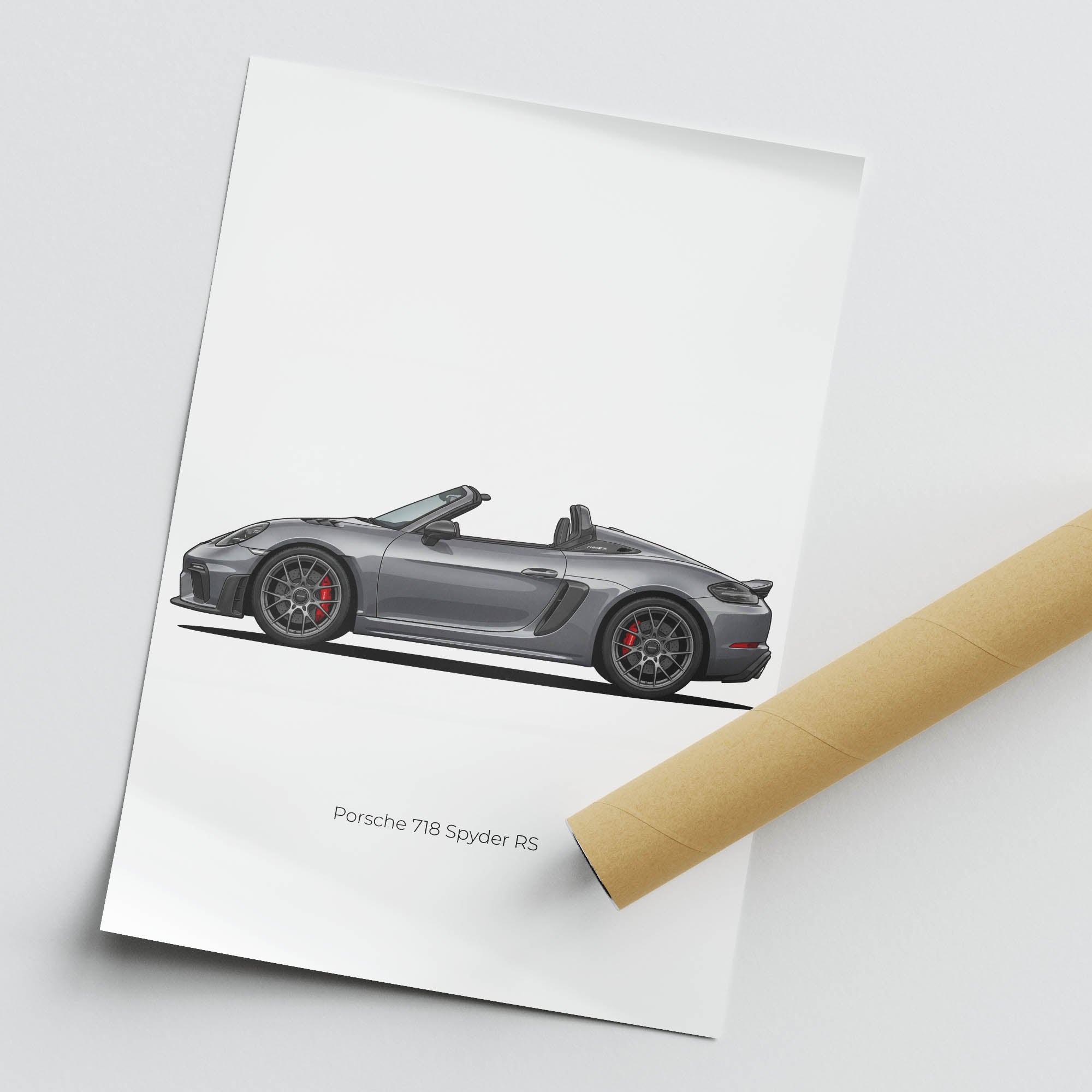 2024 Porsche 718 Spyder RS Vanadium – Car Print (Side)
