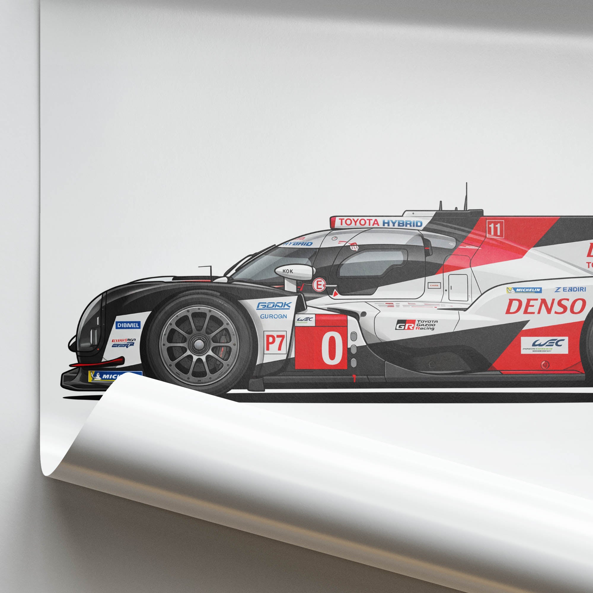 2018 Toyota TS050 Hybrid – Car Print (Side)