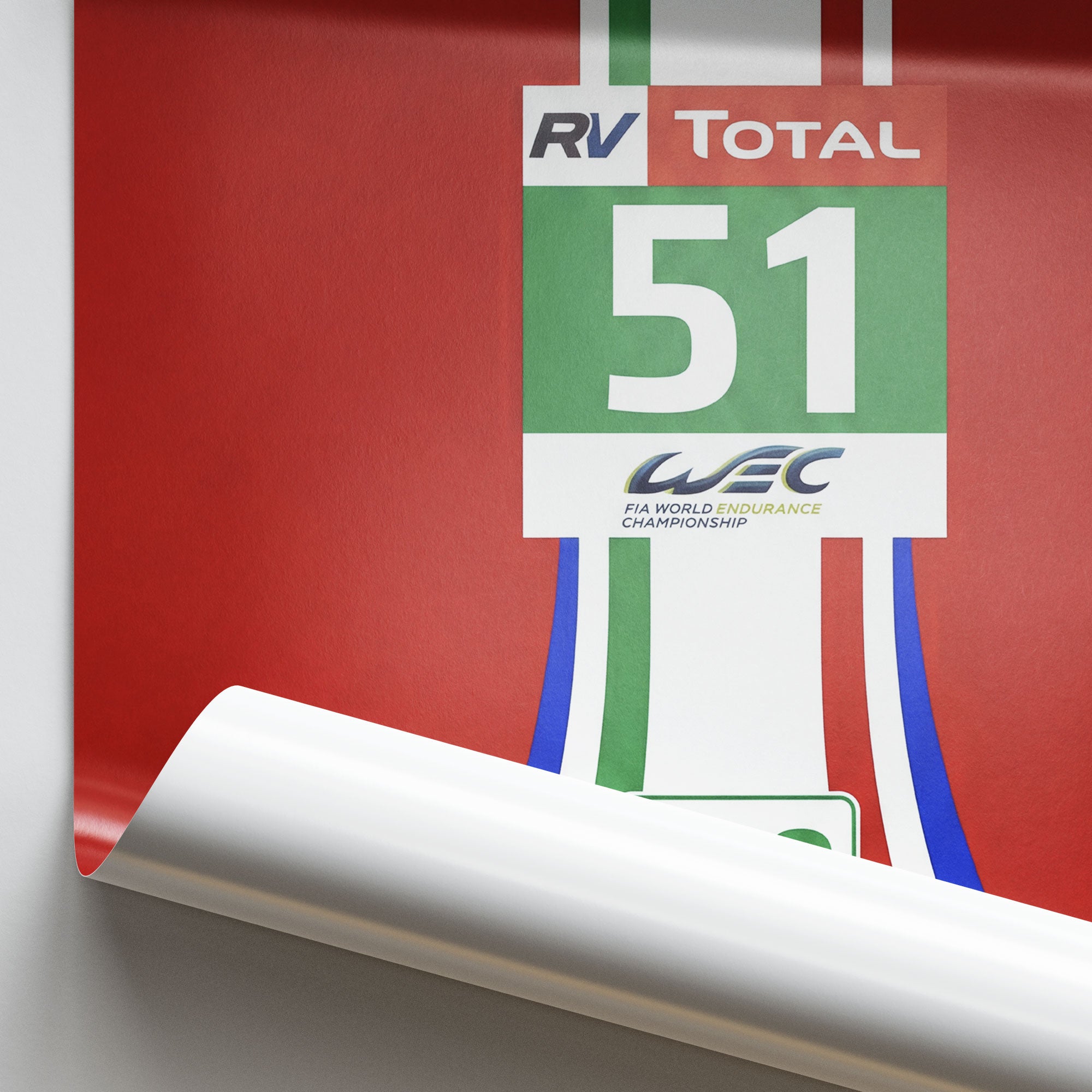 488 GTE LM Poster - Le Mans Racing Wall Art | Ferrari 488 Print Decor