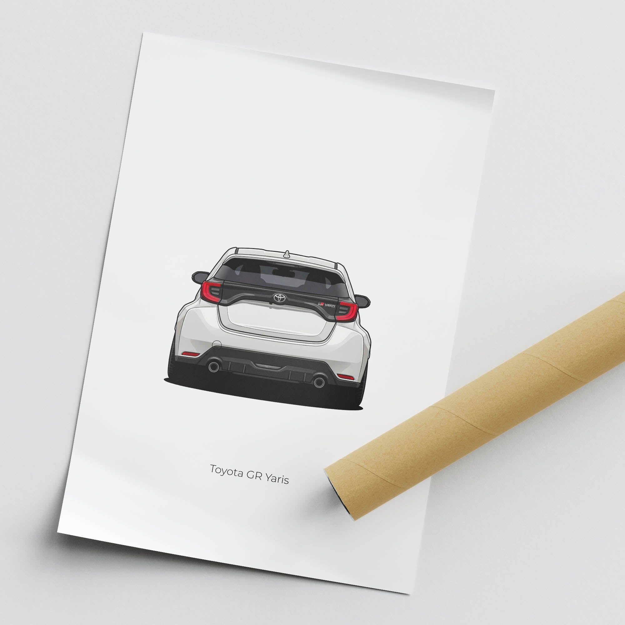 2020 Toyota Gr Yaris Platinum – Car Print (Back)