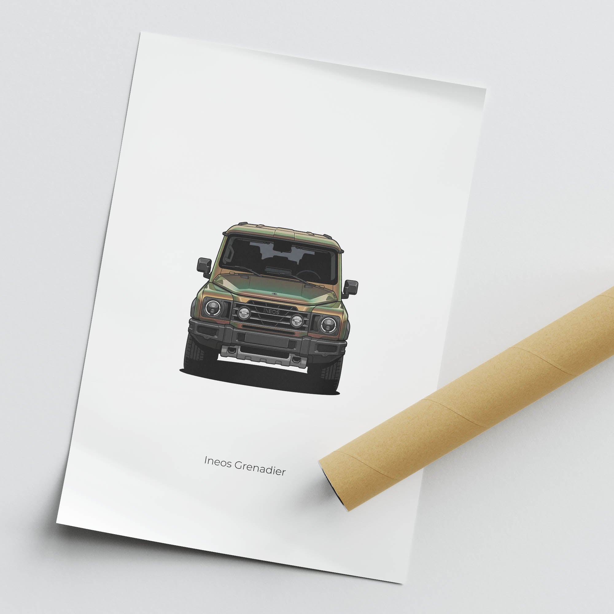 2024 Ineos Grenadier Magic Mushroom – Car Print (Front)