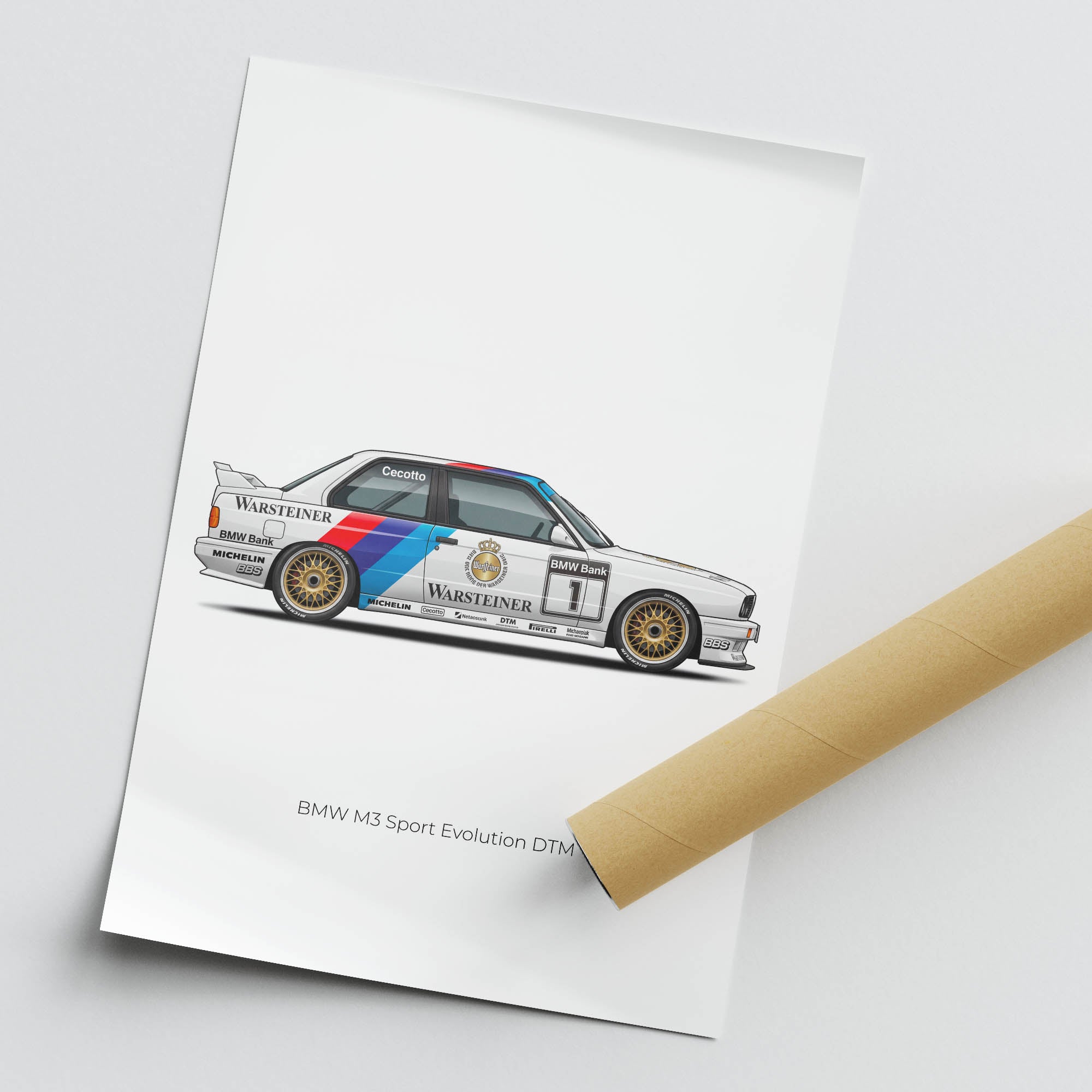 1990 BMW M3 Sport Evolution DTM Johnny – Car Print