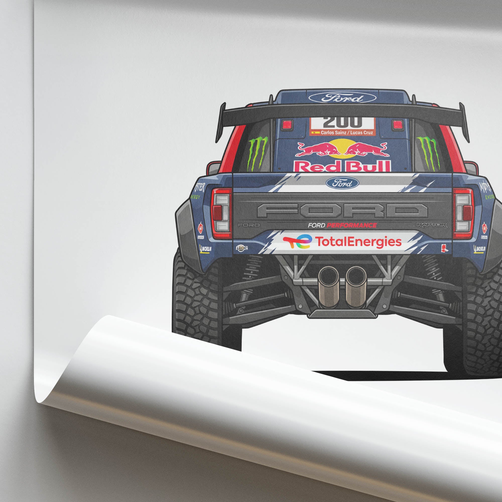 2025 Ford Raptor T1 Carlos Sainz Rally – Car Print