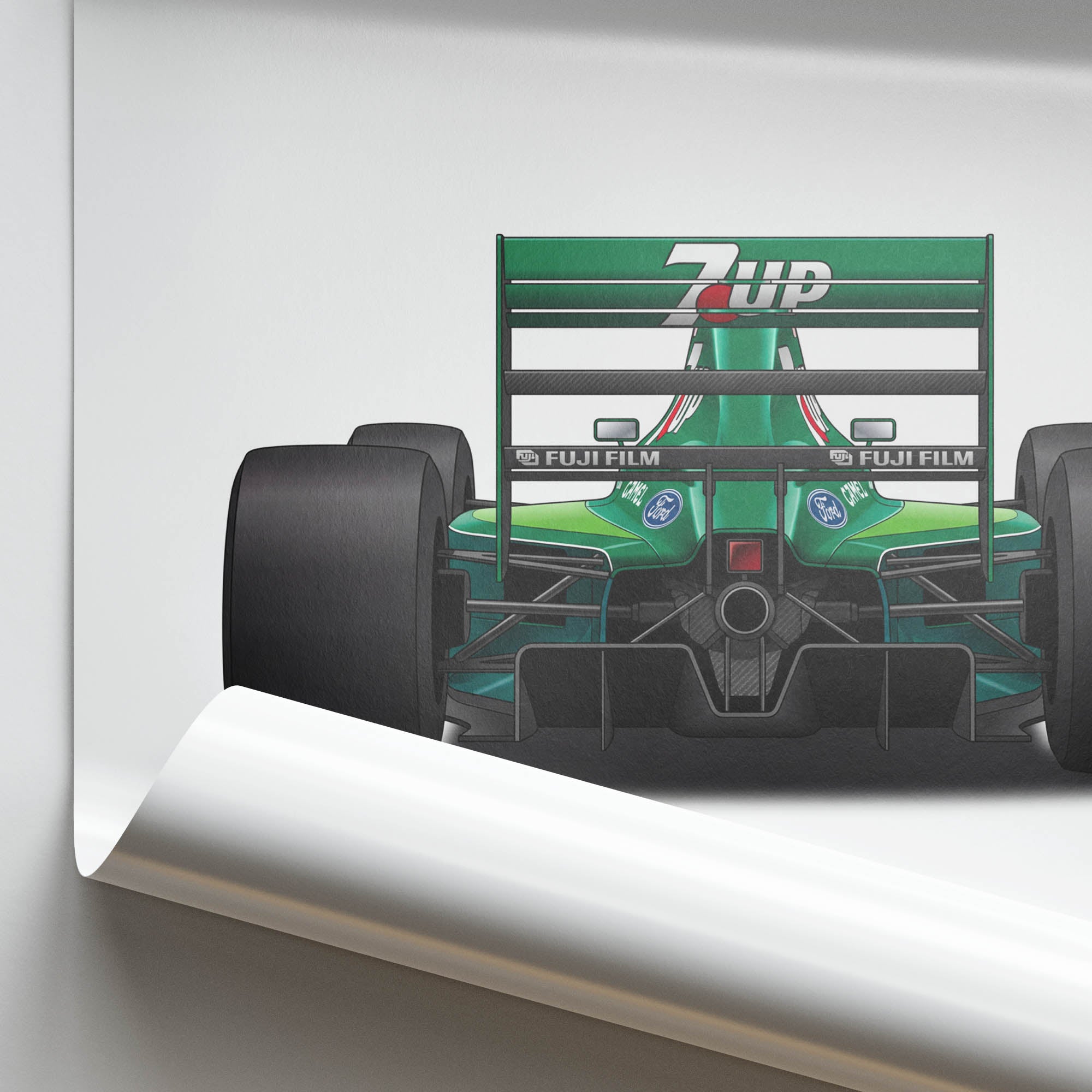1991 Jordan 191 Bertrand Gachot 7UP – Car Print (Back)