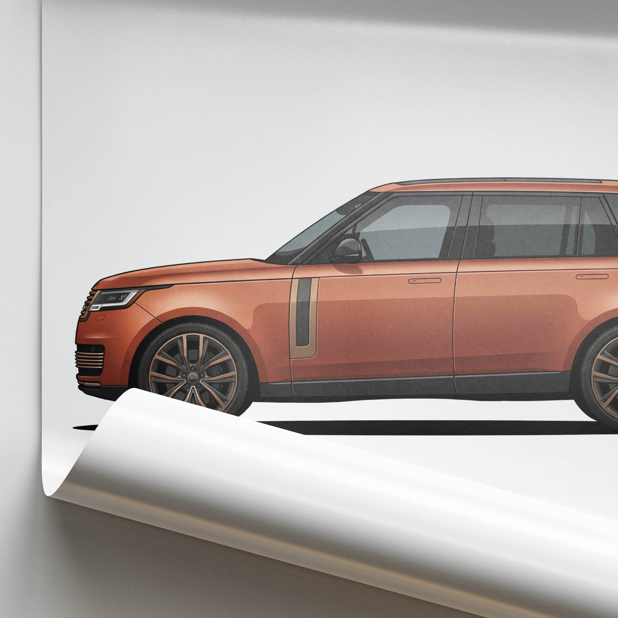 2023 Range Rover SV Sunrise Copper Satin – Car Print (Side)