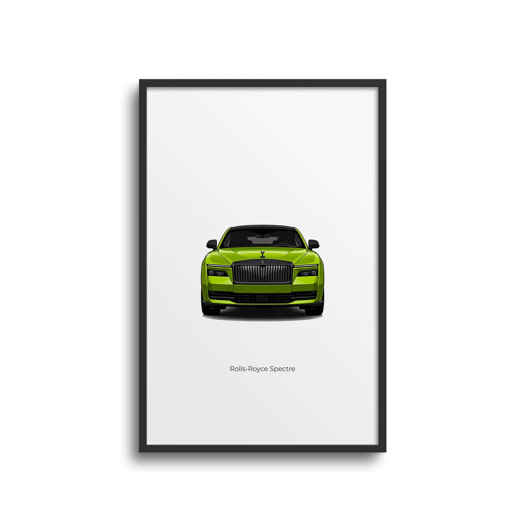2024 Rolls Royce Spectre Chartreuse – Car Print (Front)