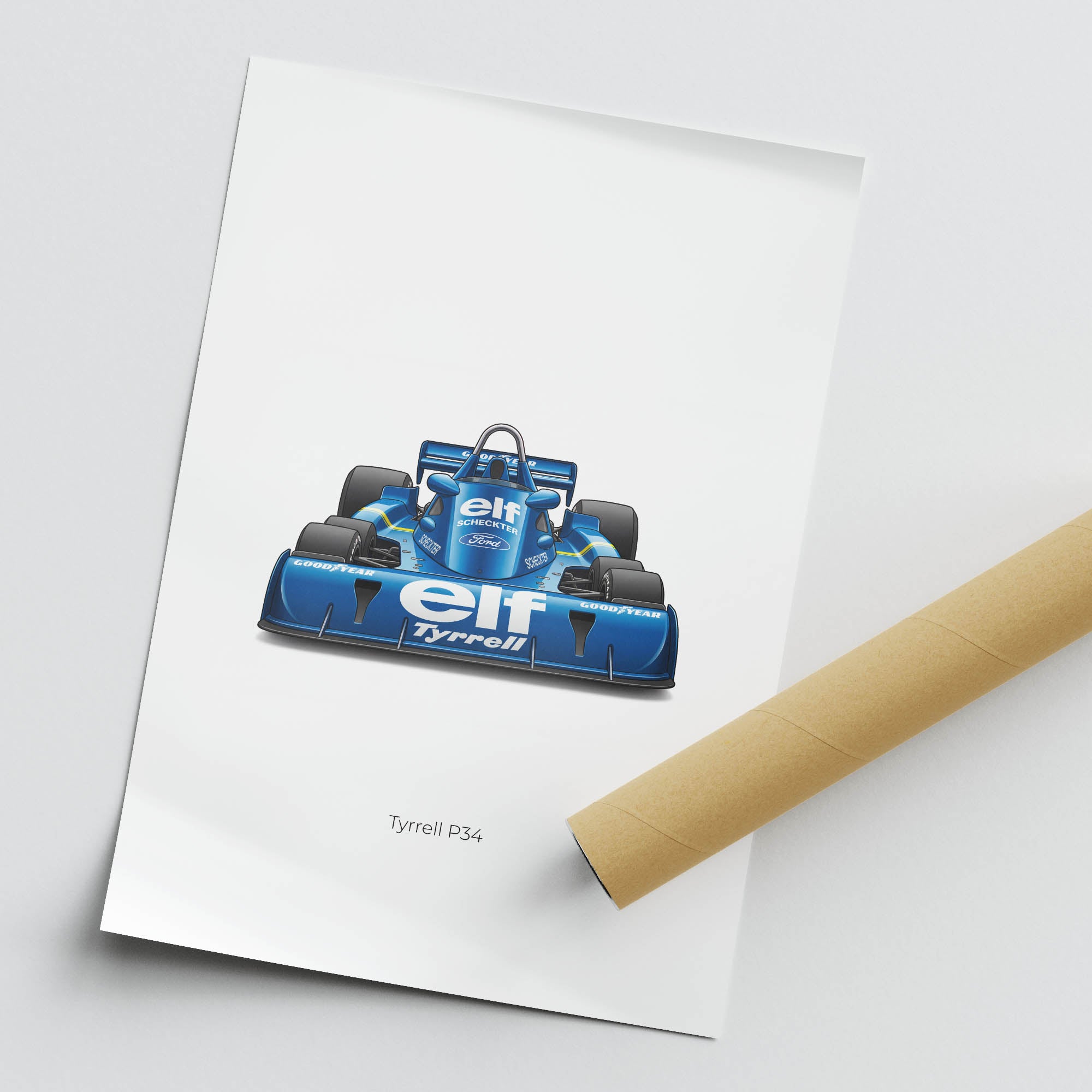 1976 Tyrrell P34 Jody Scheckter Six Wheeler – Car Print