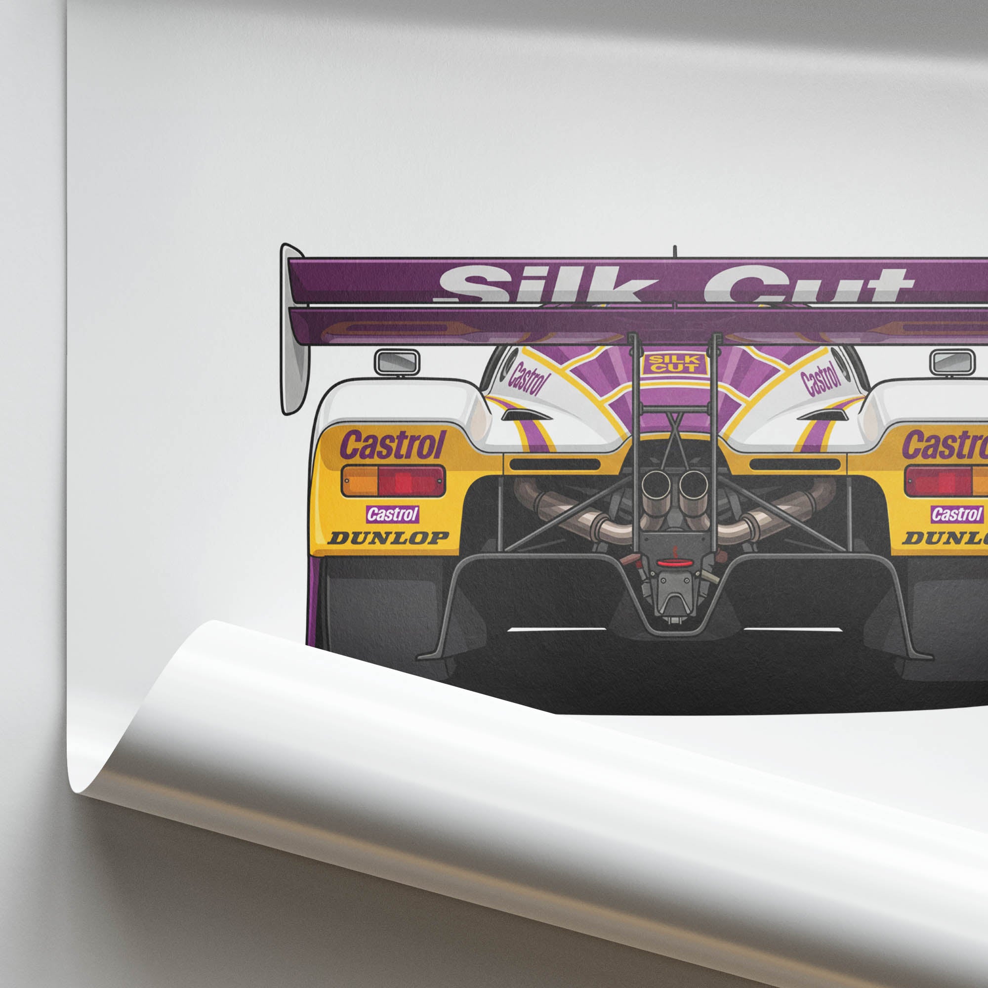 Jaguar XJR 9 Poster - 1988 Race Car Print With Silk Cut Livery Art