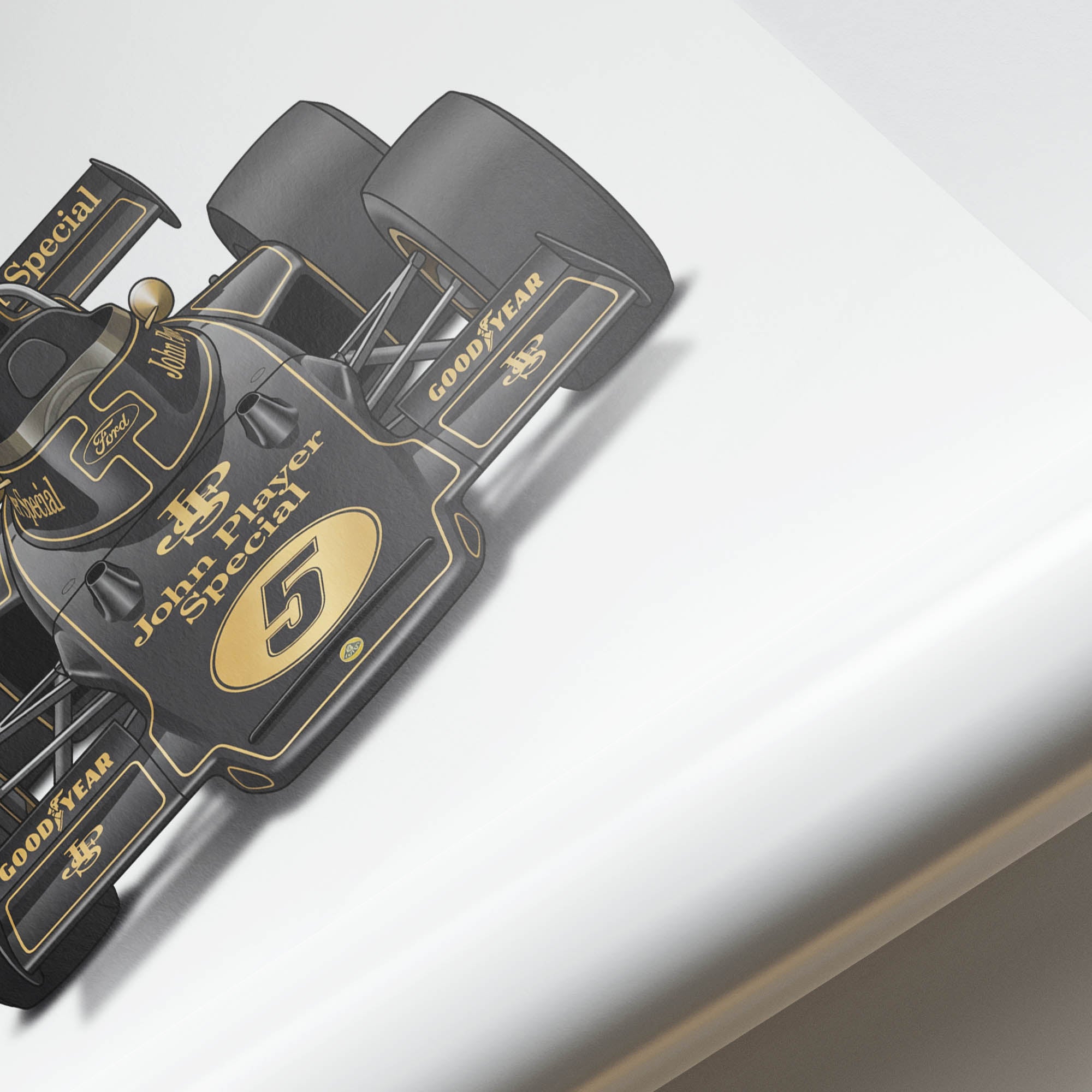 Lotus 72D Poster – 1972 Emerson Fittipaldi John Player Special Black Gold Livery