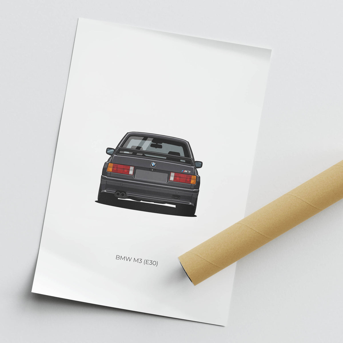 1987 BMW M3 E30 Diamond – Car Print (Back)