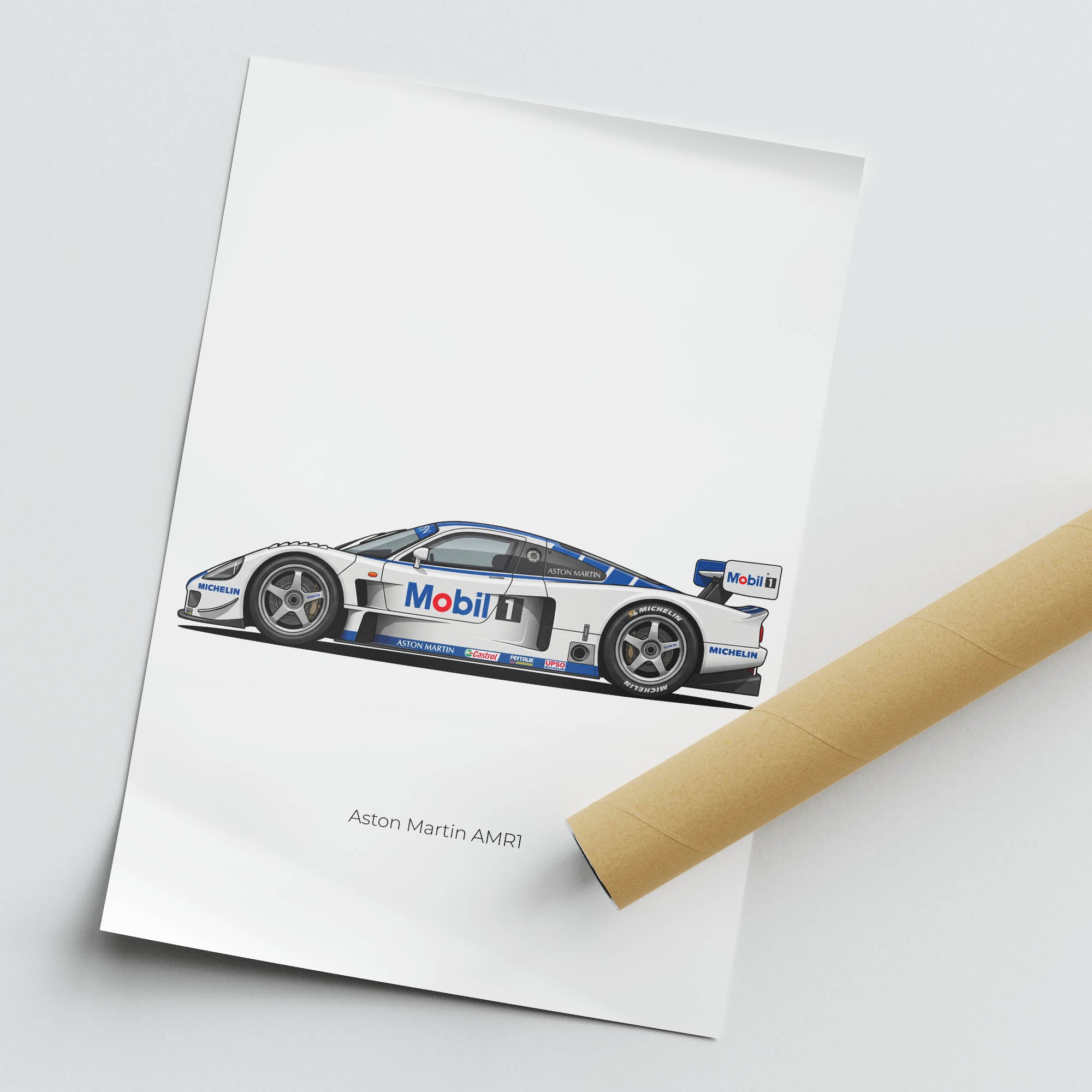 1989 Aston Martin AMR1 Mobil – Car Print
