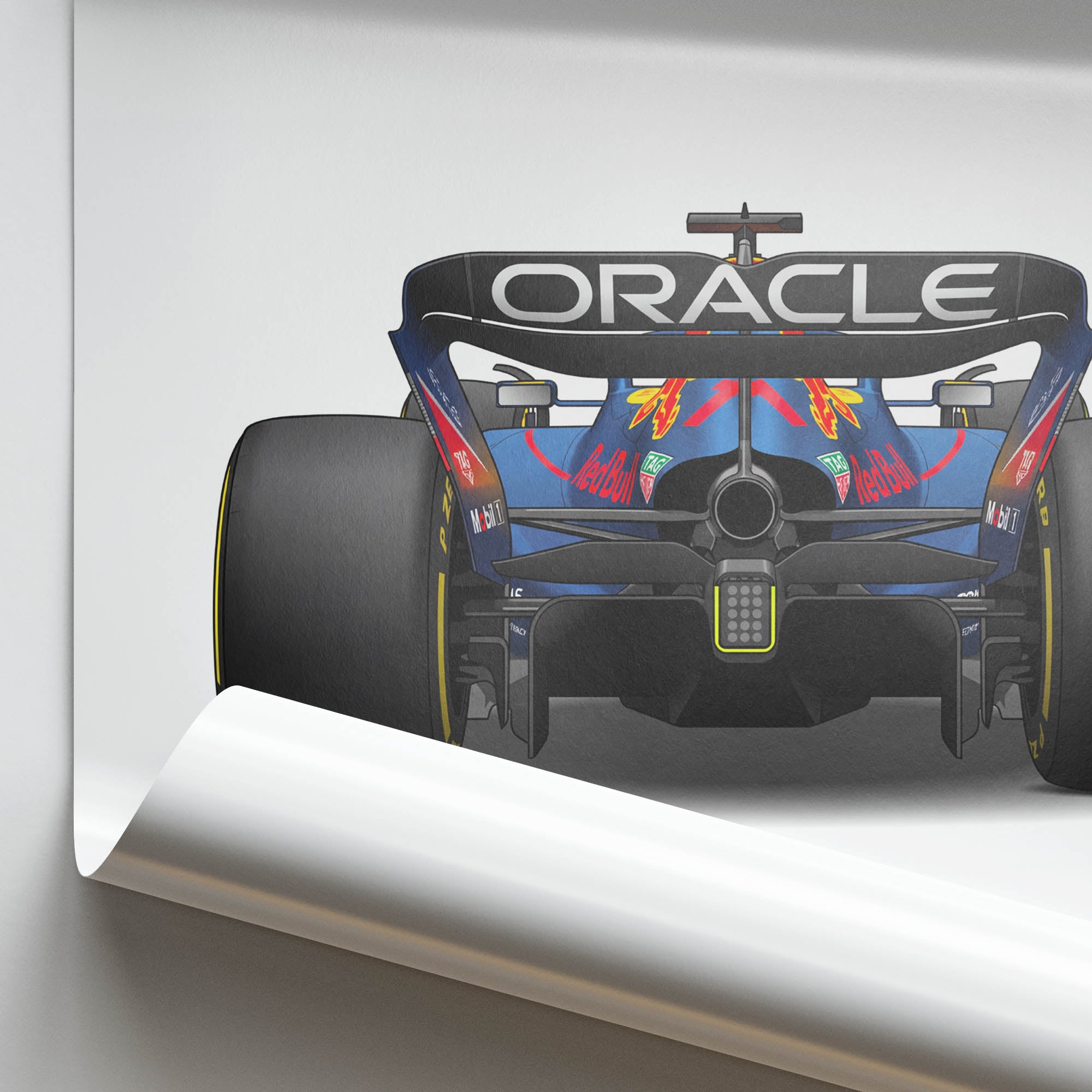 2023 Red Bull RB19 Max Verstappen Oracle Blue – Car Print