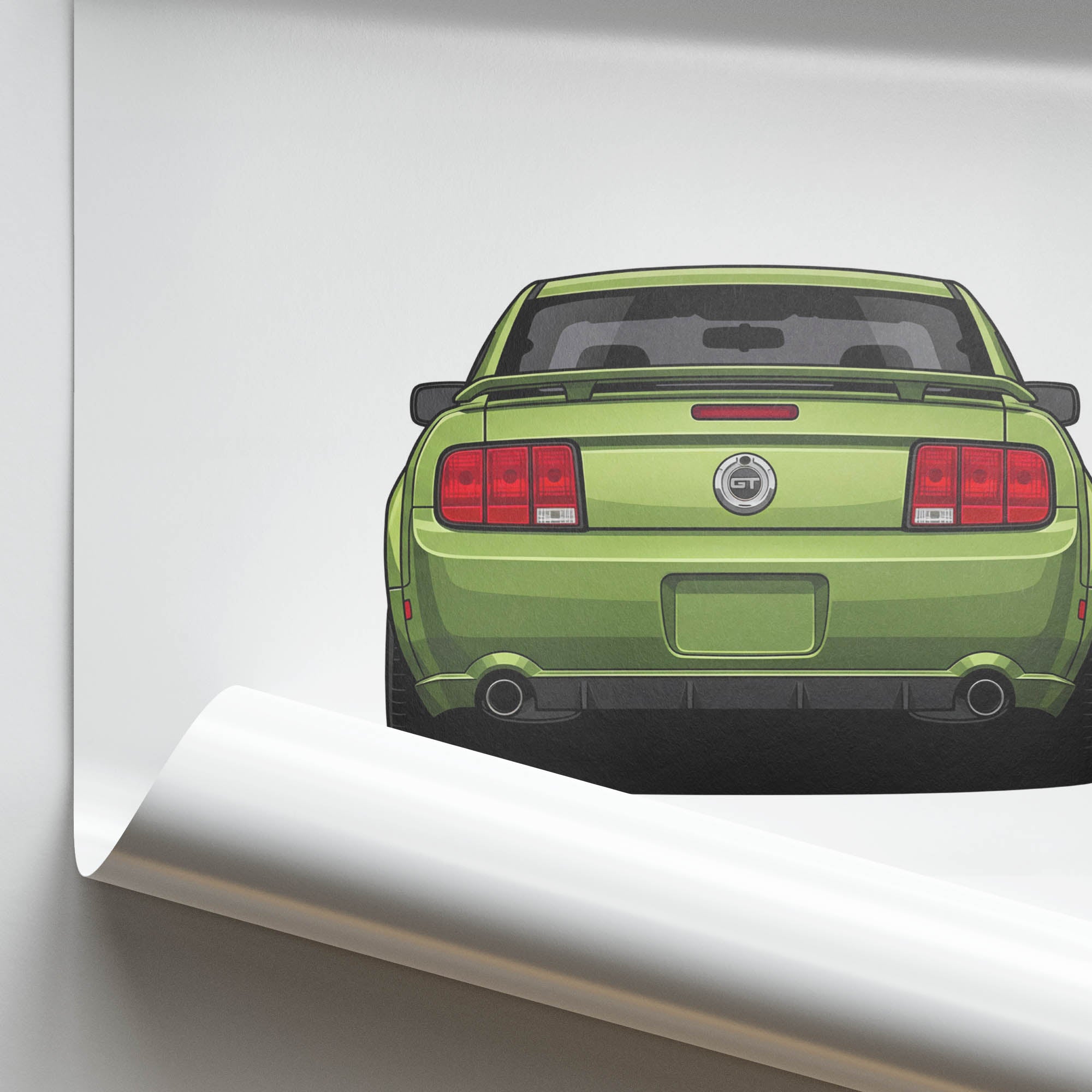 2005 Ford Mustang GT S197 Legend Lime – Car Print