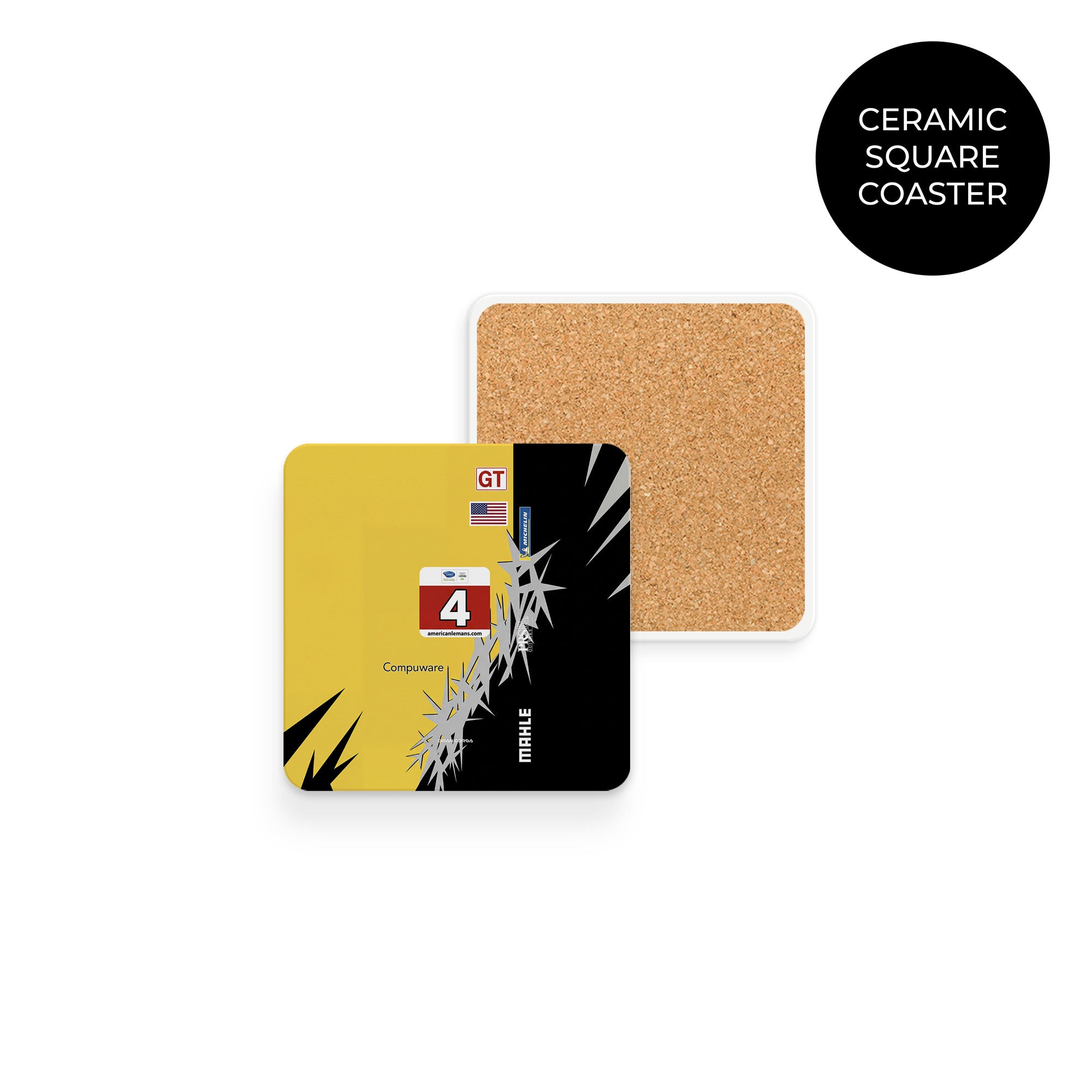 Corvette C6R Coaster – ALMS Drink Coaster | Racing Car Table Surface Protector