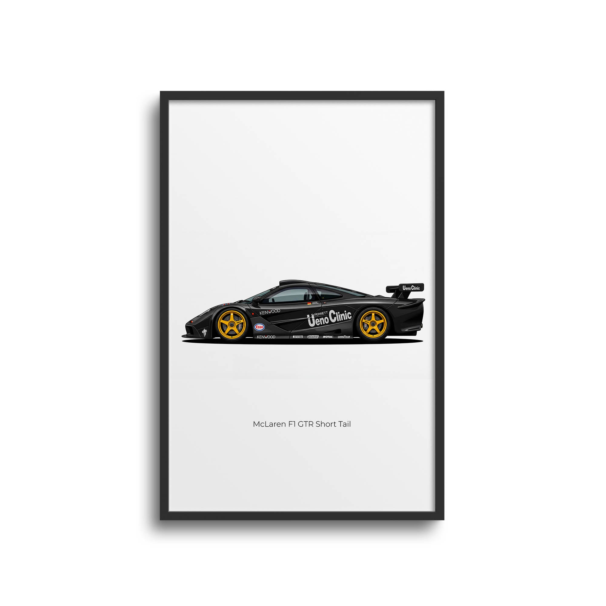 1995 McLaren GTR Short Tail Ueno Clinic – Car Print (Side)