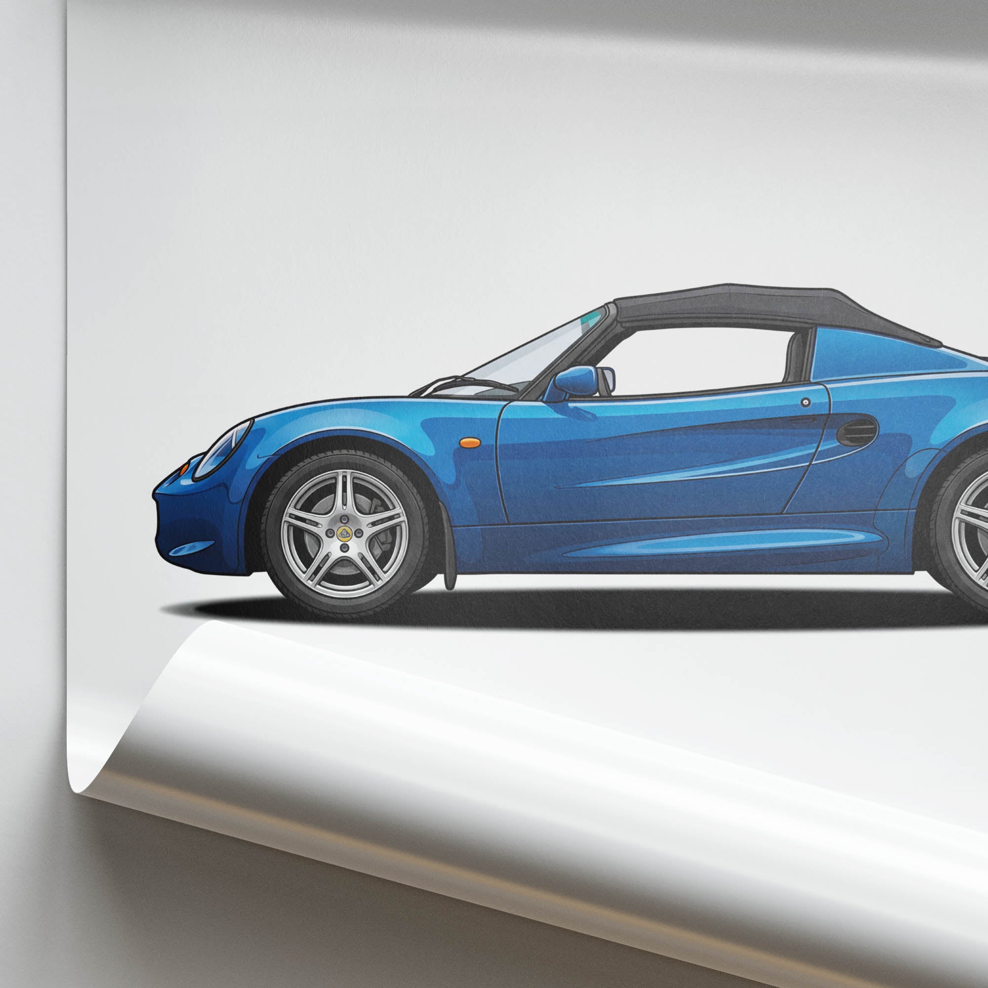 1996 Lotus Elise S1 Azure – Car Print (Side)