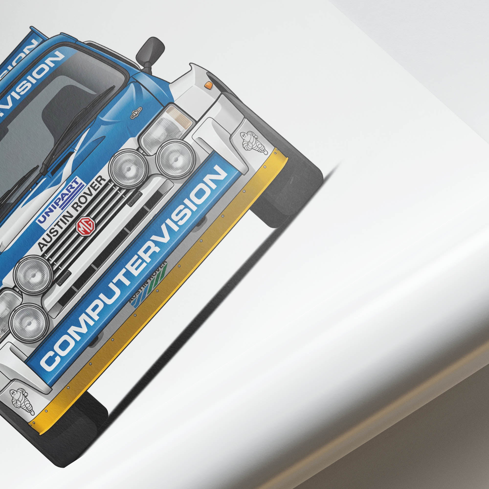 Mg Metro 6R4 Poster - 1986 Tony Pond Computervision Livery Rally Car Art Print