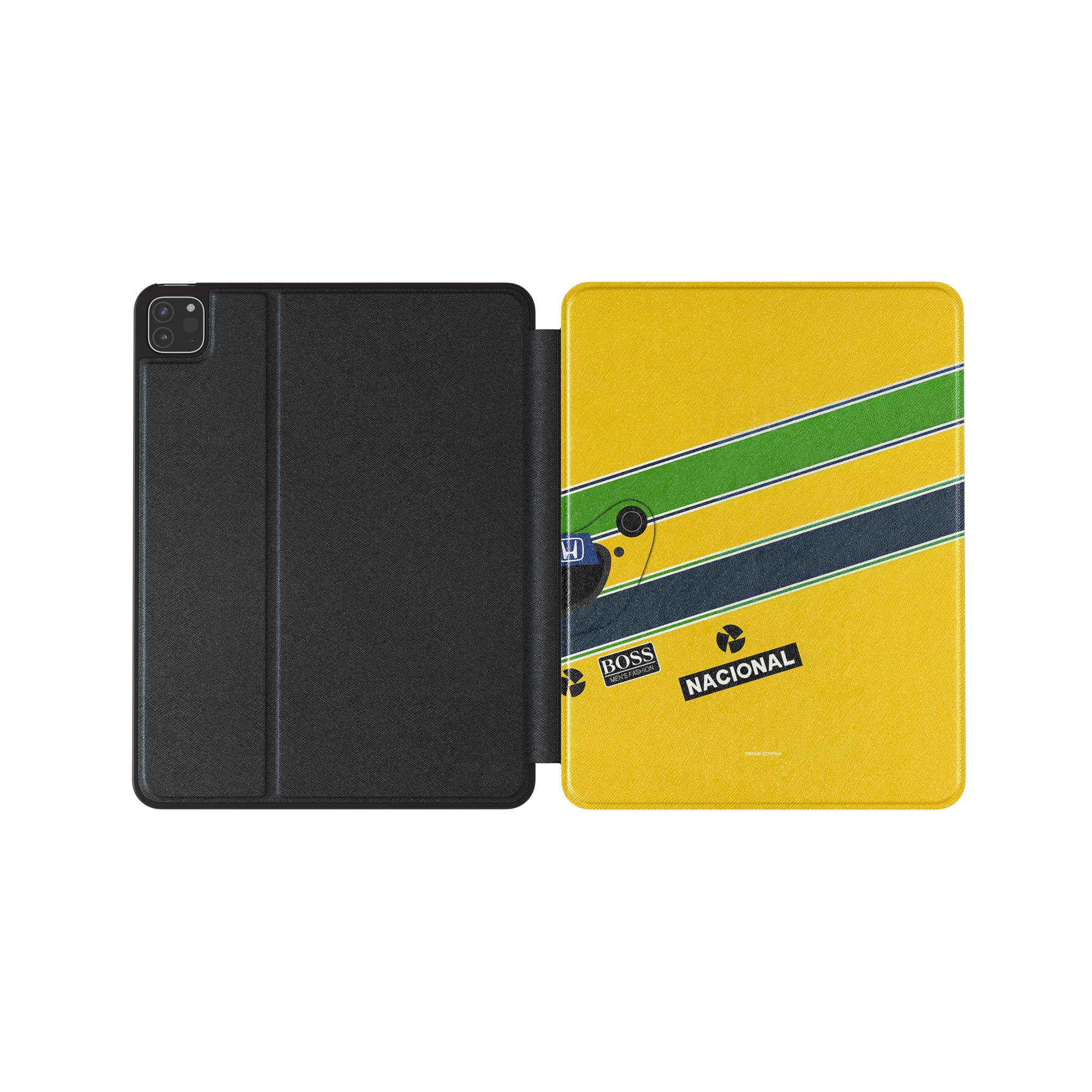 Ayrton Senna iPad Case – McLaren F1 Helmet Design, Durable Scratch Resistant Cover