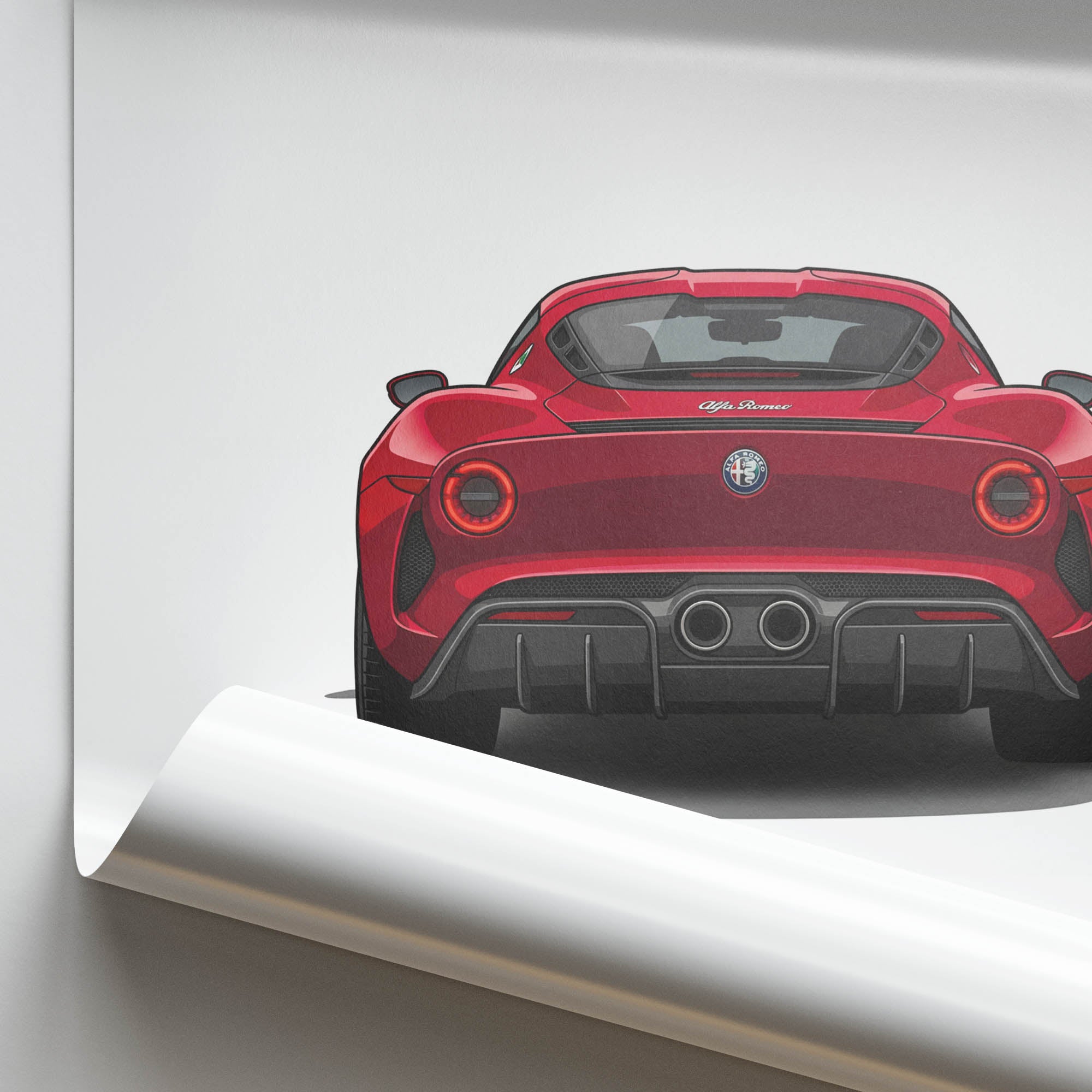 2024 Alfa Romeo 33 Stradale – Car Print (Back)