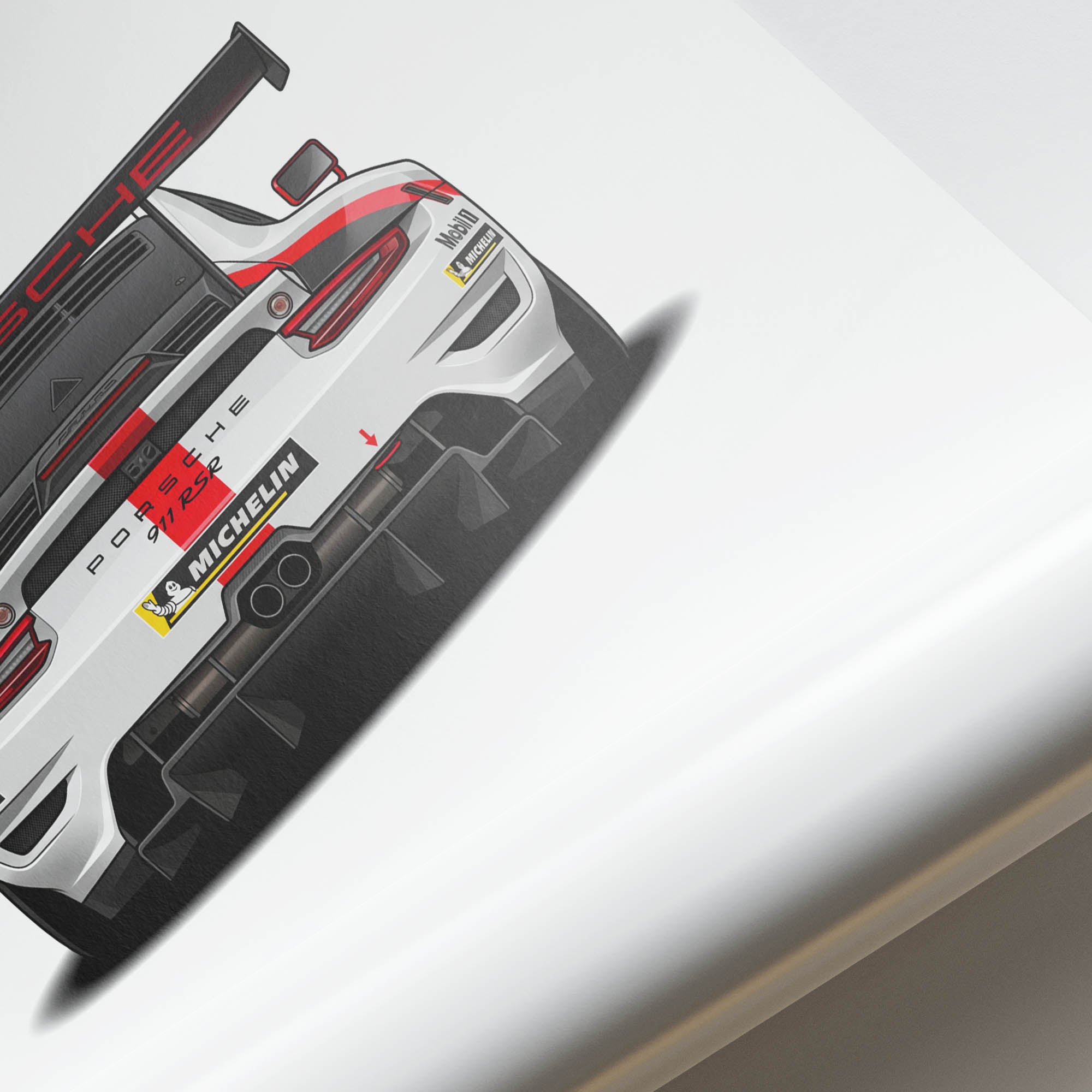 2019 Porsche 911 RSR 19 Porsche Factory – Car Print (Back)