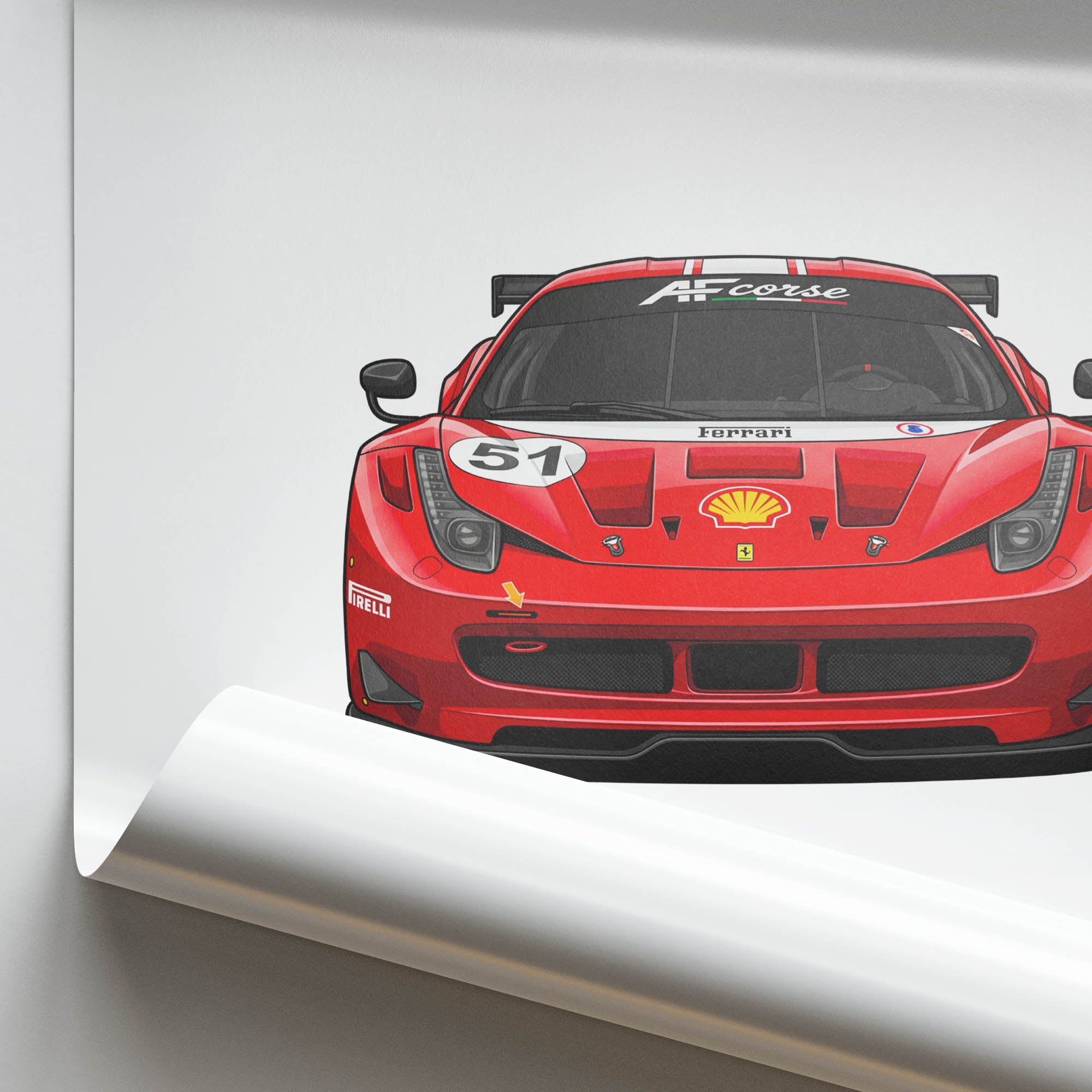 2011 Ferrari 458 Italia GT2 AF Corse – Car Print