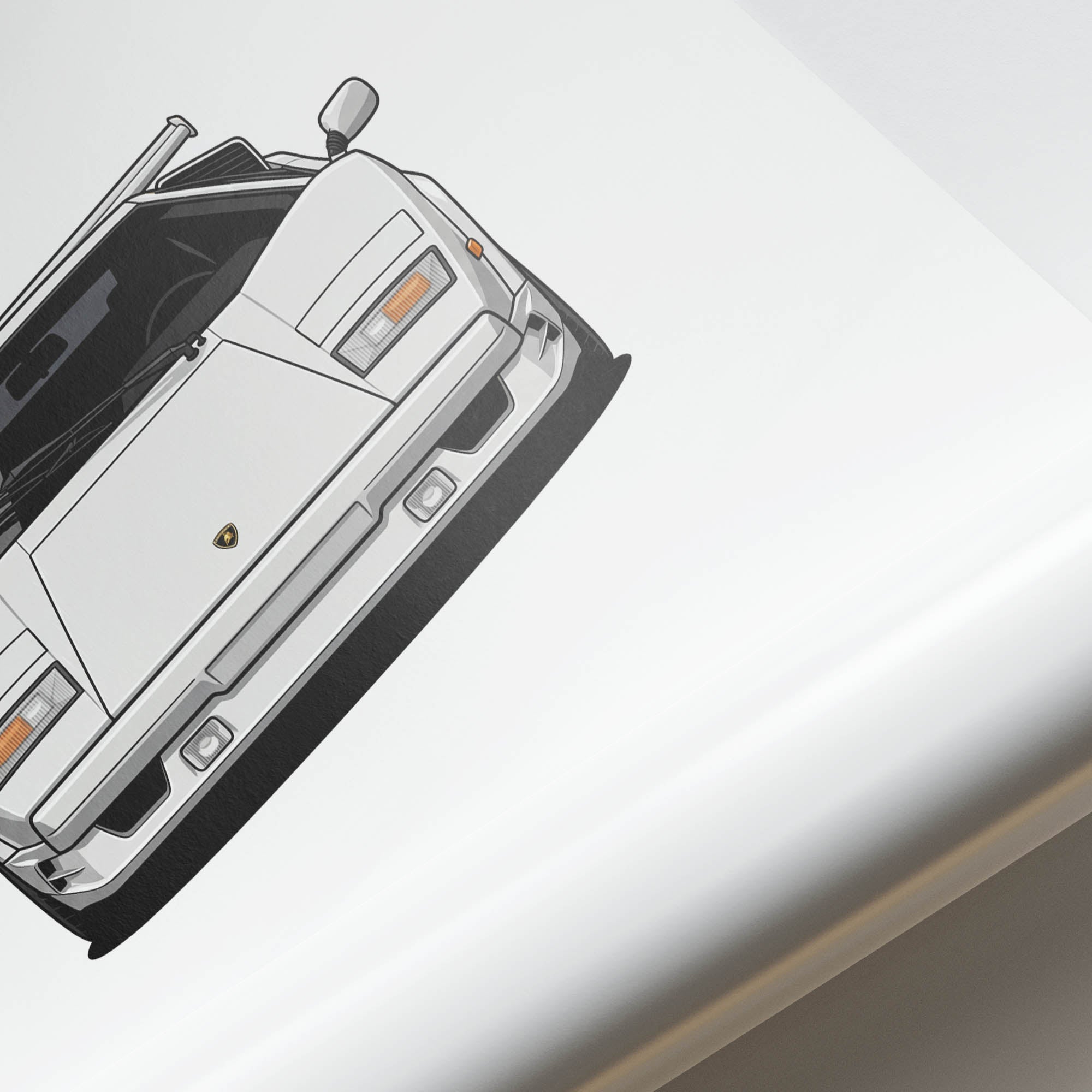 1988 Lamborghini Countach LP5000 Qv – Car Print (Front)