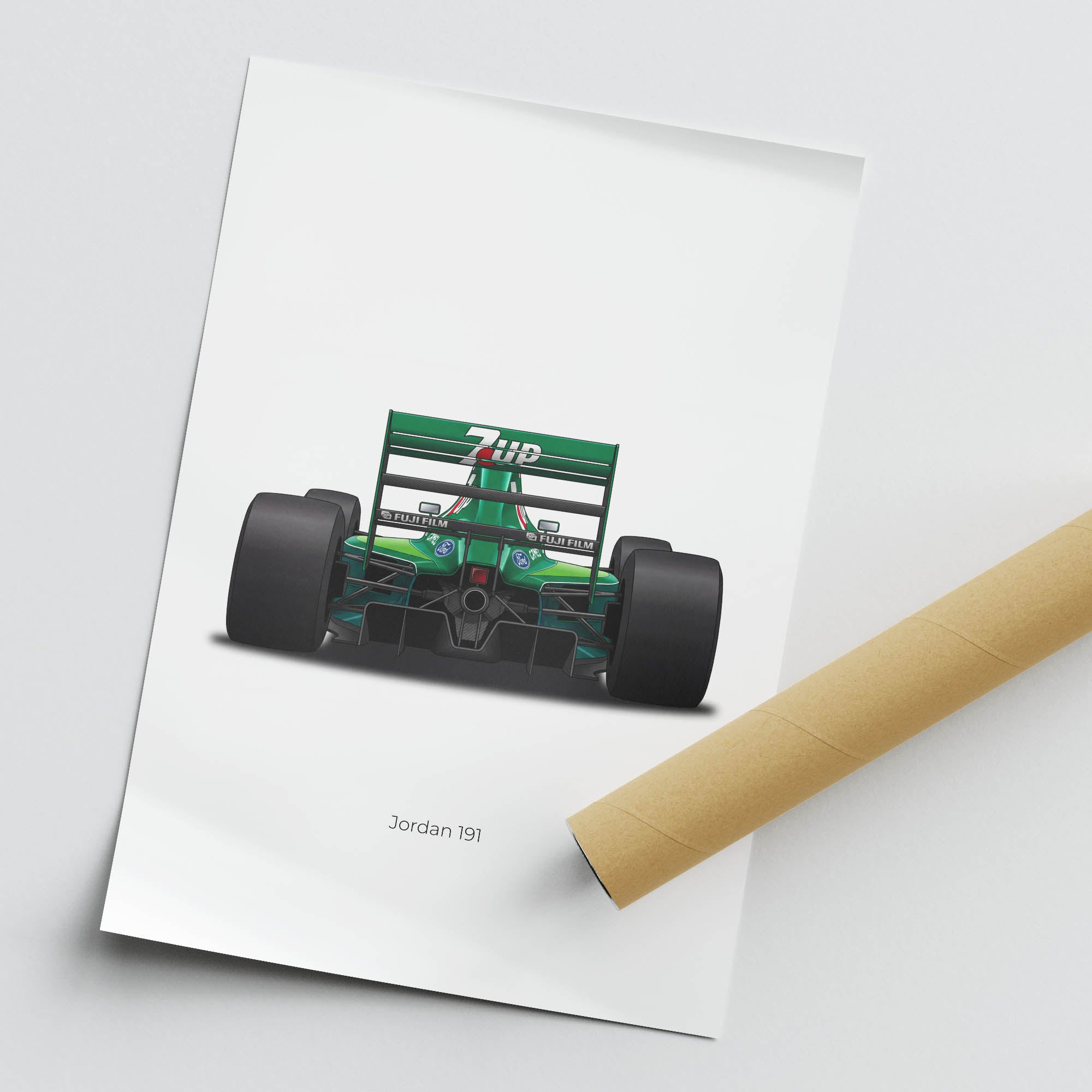 1991 Jordan 191 Bertrand Gachot 7UP – Car Print (Back)