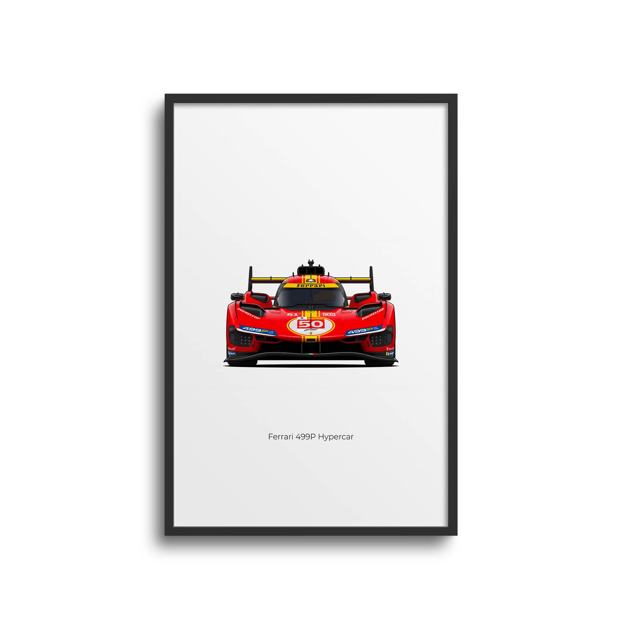 2025 Ferrari 499P Hypercar Scuderia – Car Print (Front)